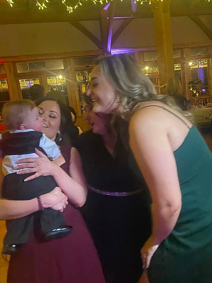 Jameson joined the competition — help win amazing prizes! arm, baby, blond, cocktail_dress, event, facial_expression, formal_wear, fun, happy, jewellery, joy, leisure, magenta, necklace, party, person, purple, shoulder, smile, t_shirt