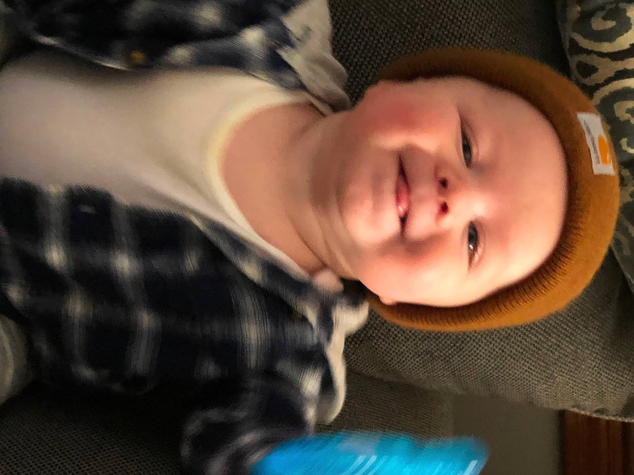 Jameson joined the competition — help win amazing prizes! baby, baby_toddler_clothing, cheek, child, comfort, eyelash, flash_photography, fun, headwear, iris, joy, light, lip, mouth, nose, pattern, person, plaid, skin, smile