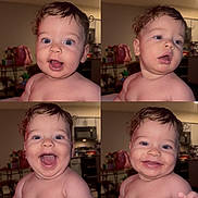 Cassius is registered to the contest to win money with this photo: baby, child, portrait, indoor, expression, smiling, happy, cute, curly_hair, blue_eyes, skin, face, head, young, infant, toddler, emotion, photography, closeup, collage