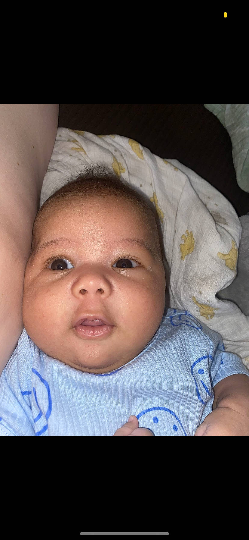 Jakobe is registered to the contest to win money with this photo: baby, baby_toddler_clothing, cheek, ear, eye, eyebrow, eyelash, forehead, gesture, happy, human_body, iris, lip, mouth, nose, organ, person, skin, smile, toddler