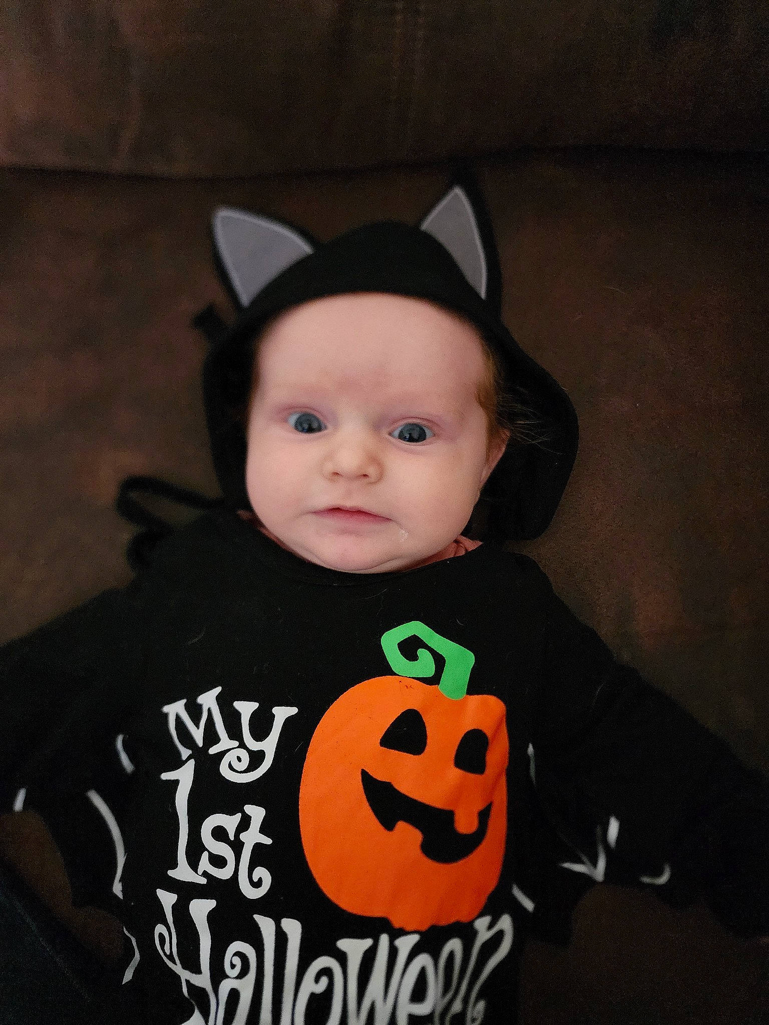 Elliana joined the competition — help win amazing prizes! baby, baby_products, baby_toddler_clothing, calabaza, cheek, child, eye, fashion_accessory, happy, head, headwear, human_body, iris, jack_o_lantern, mouth, person, pumpkin, sleeve, t_shirt, toddler