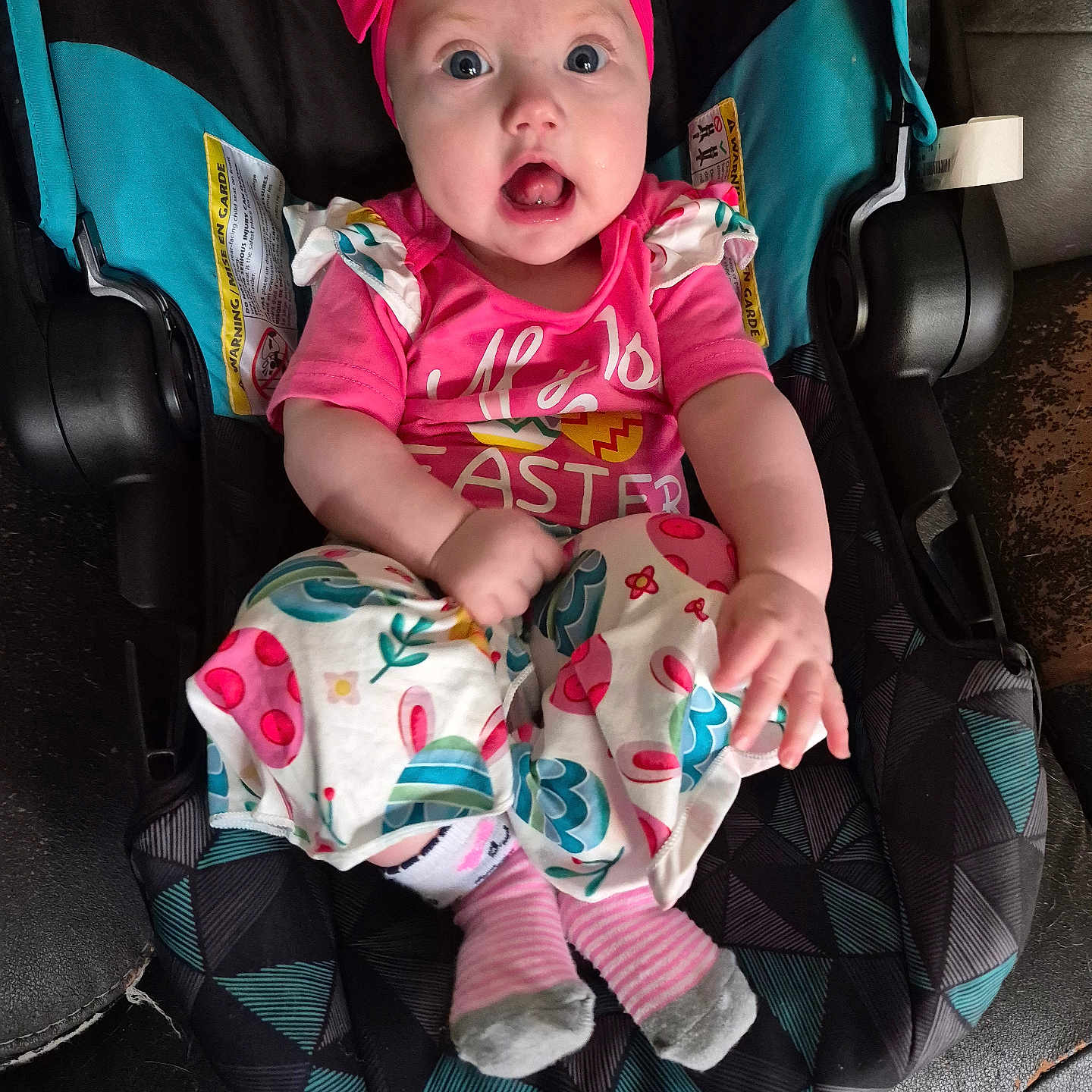 Amethyst is registered to the contest to win money with this photo: baby, cap, car, chair, clothing, couch, cushion, dress, face, furniture, hat, head, homedecor, person, photography, portrait, sitting, t_shirt, transportation, vehicle