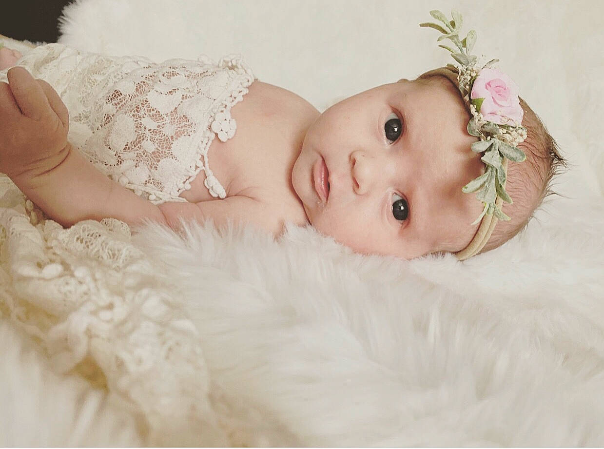 Darcie is registered to the contest to win money with this photo: baby, baby_sleeping, beauty, child, dress, eye, fashion_accessory, fur, hair_accessory, headgear, headpiece, person, photo_shoot, photograph, photography, pink, portrait_photography, product, skin, textile