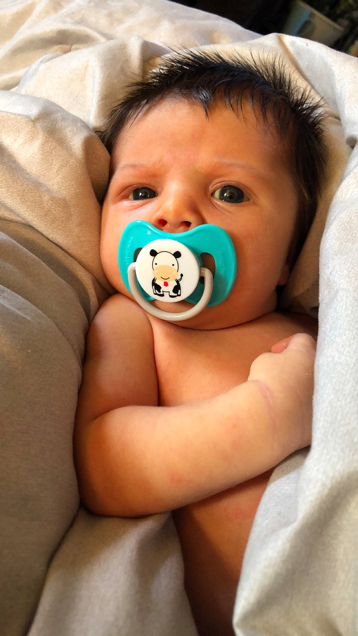 Houston is registered to the contest to win money with this photo: baby, birth, child, person, skin, smile, toddler