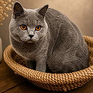 Arie participe au concours pour gagner de l'argent avec cette photo : cat, gray_cat, amber_eyes, basket, woven_basket, feline, pet, indoor, wooden_table, close_up, fur, whiskers, ears, animal, domestic_cat, cute, portrait, sitting, cozy, soft_light