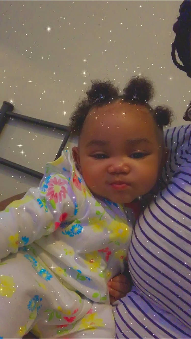 Aybrielle is registered to the contest to win money with this photo: baby, baby_toddler_clothing, cheek, child, event, eyebrow, eyelash, facial_expression, finger, forehead, fun, hairstyle, happy, human_body, iris, lip, nose, person, sky, snow