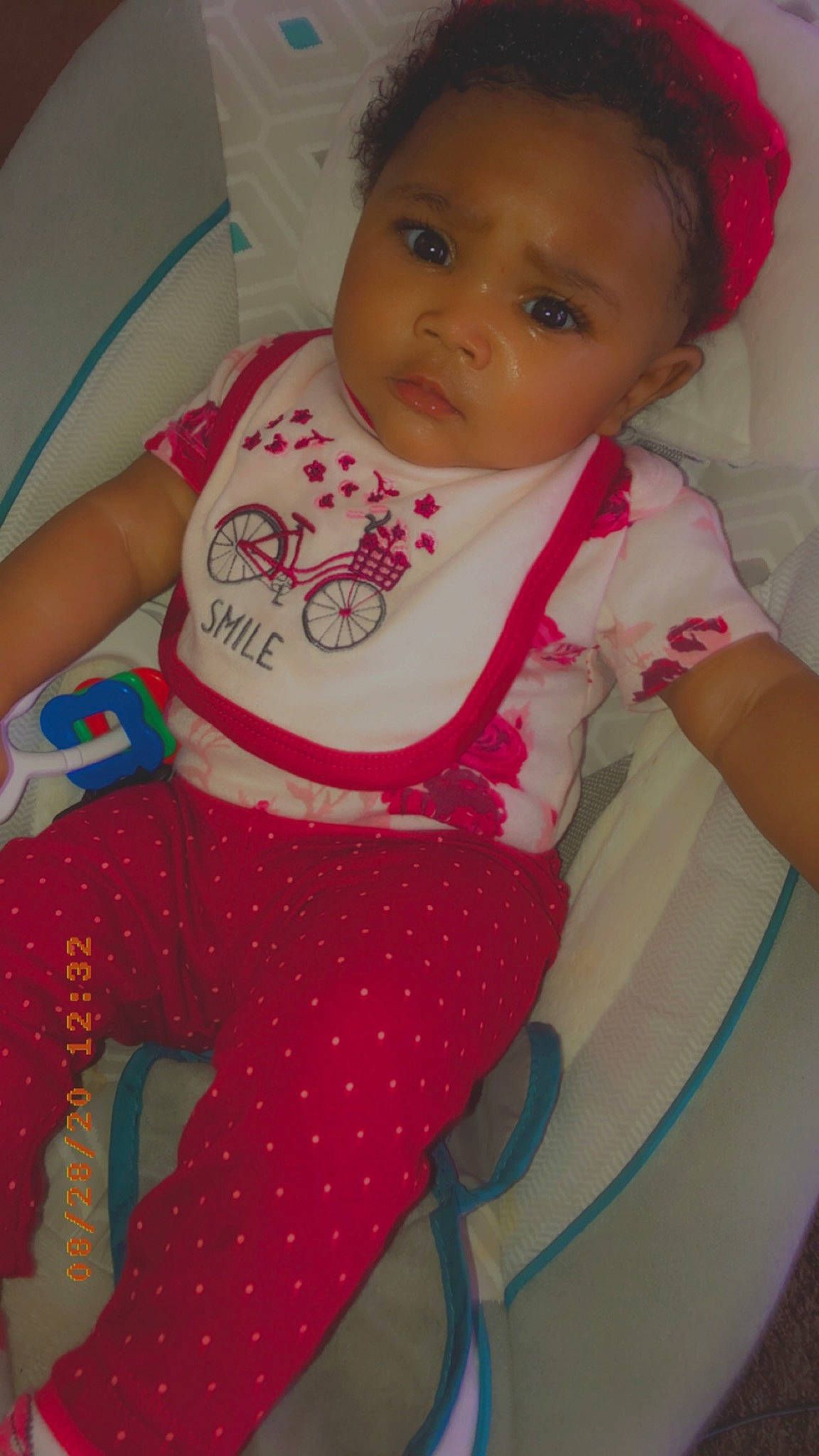 Aybrielle joined the competition — help win amazing prizes! arm, baby_toddler_clothing, cheek, chin, eye, face, finger, hair, head, iris, joint, lip, mouth, neck, nose, organ, person, pink, skin, sleeve