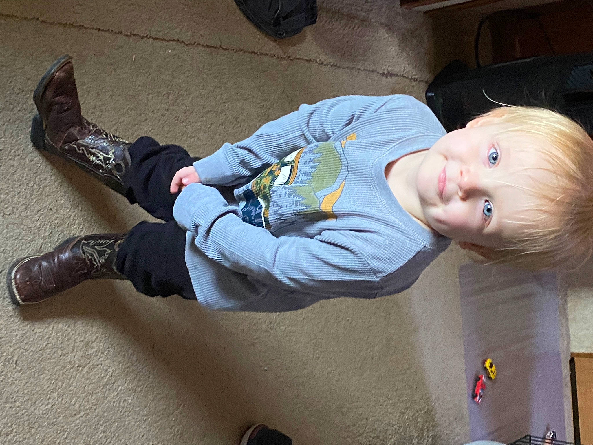Colt joined the competition — help win amazing prizes! arm, baby, baby_toddler_clothing, carmine, child, comfort, cool, denim, elbow, electric_blue, fun, human_leg, joint, knee, outdoor_shoe, person, sitting, sleeve, smile, toddler