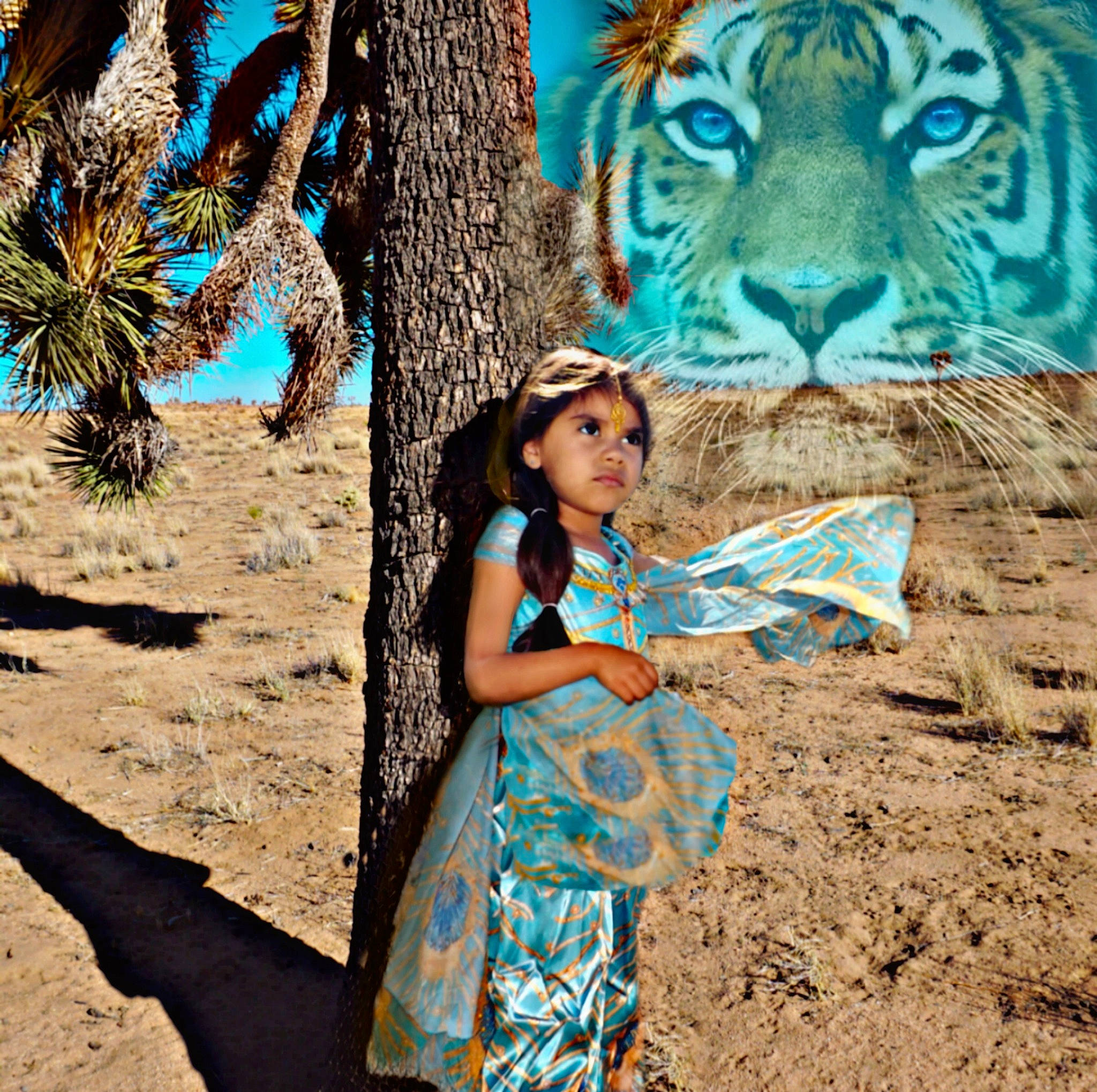 Nariah joined the competition — help win amazing prizes! adaptation, beauty, big_cats, blue, dress, fawn, felidae, fun, headwear, long_hair, person, photography, plant, summer, tiger, tree, turquoise, vacation, wildlife
