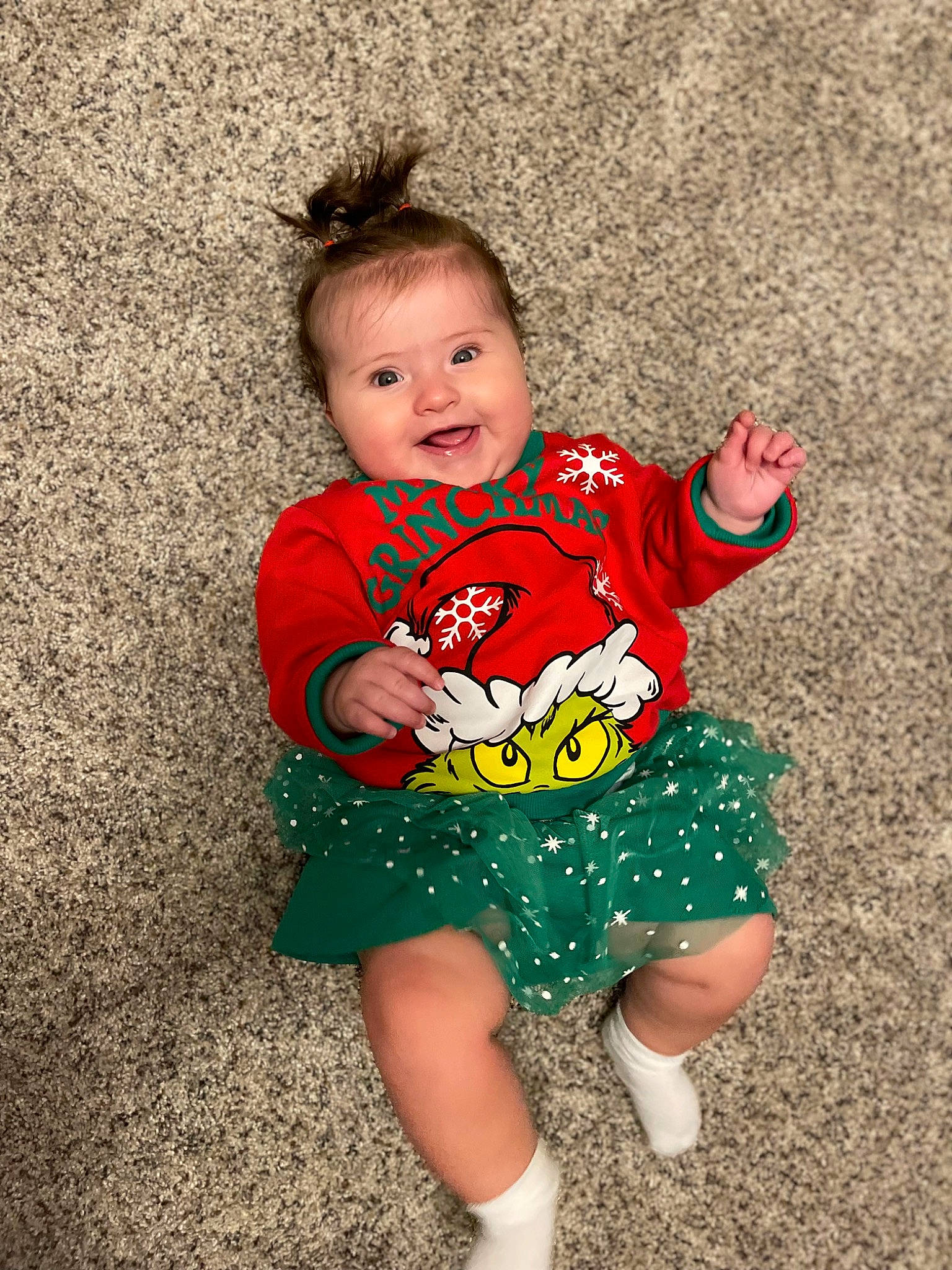 Evelyn is registered to the contest to win money with this photo: baby_toddler_clothing, clothing, dress, eye, facial_expression, flash_photography, fun, grass, hand, happy, head, human_body, joy, person, shoe, sleeve, smile, standing, t_shirt, textile