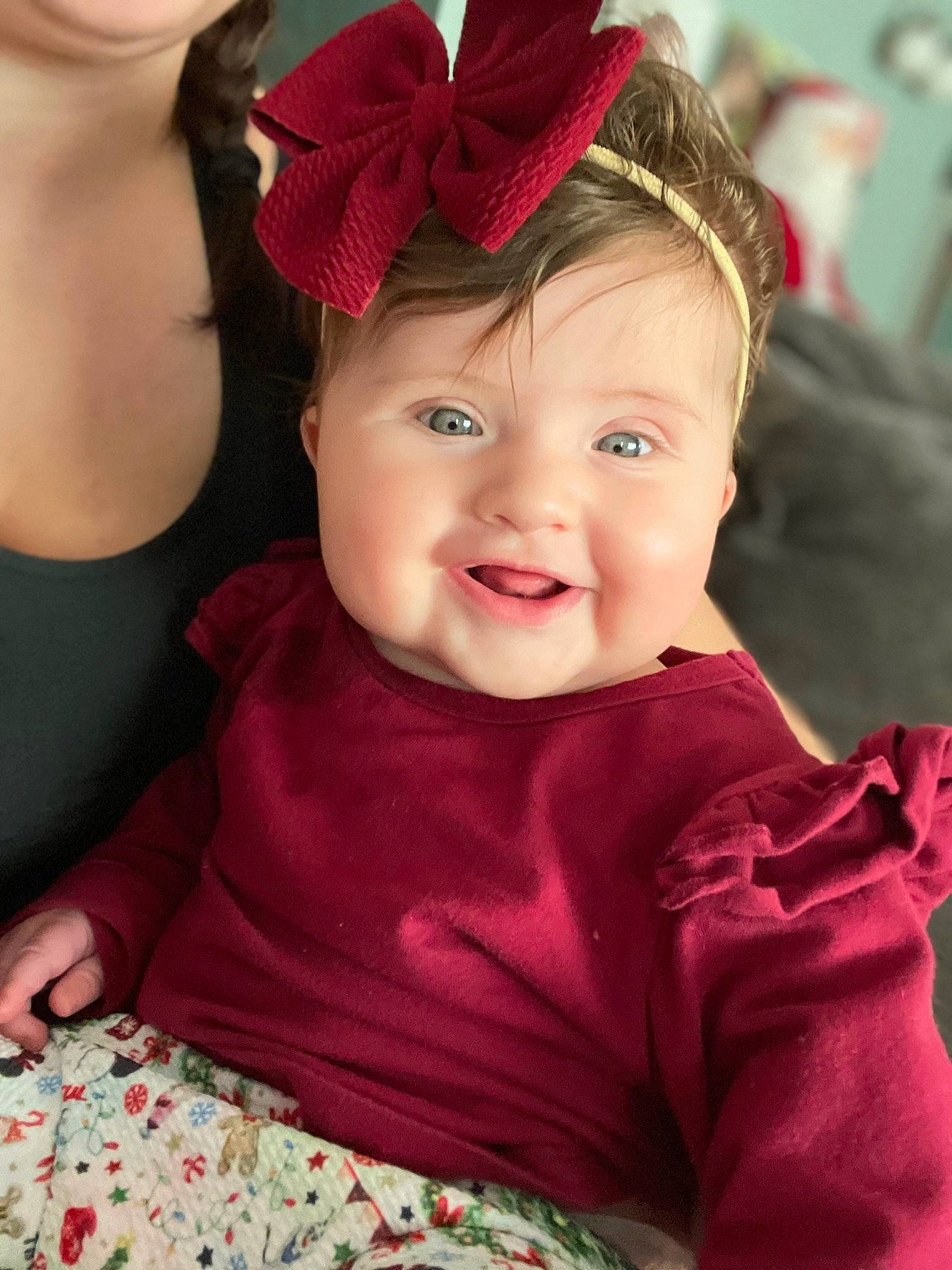 Evelyn joined the competition — help win amazing prizes! baby, baby_toddler_clothing, cheek, child, costume_hat, fun, hairstyle, happy, head, iris, lip, magenta, mouth, person, pink, red, skin, sleeve, smile, textile