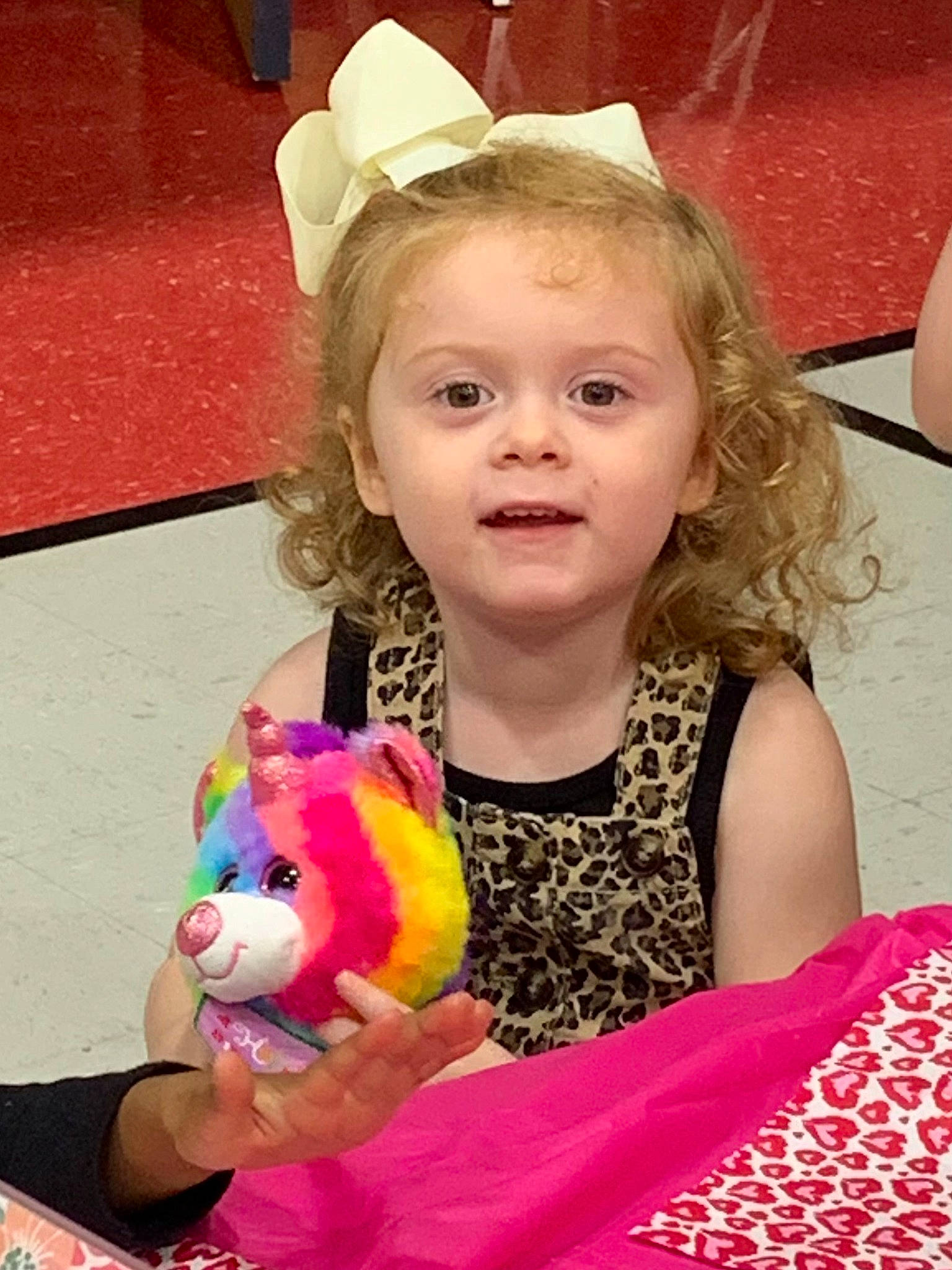 Sophia is registered to the contest to win money with this photo: baby_toddler_clothing, beauty, child, costume_hat, event, fun, happy, magenta, mammal, organ, party, party_supply, person, photograph, pink, skin, smile, snapshot, stuffed_toy, toddler