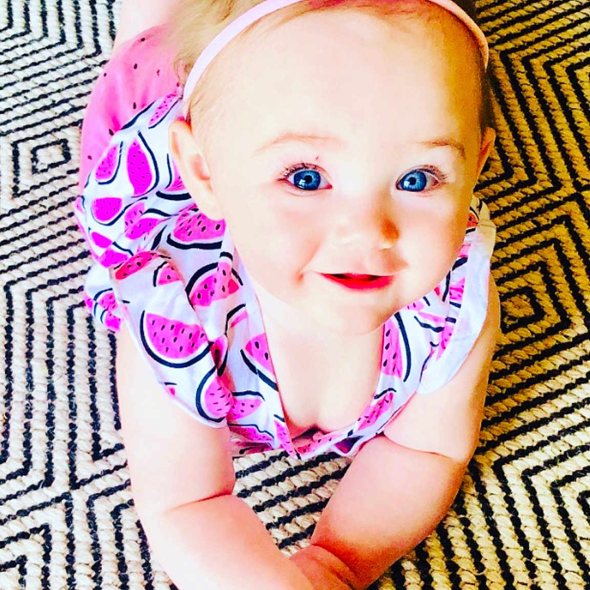Lilyana is registered to the contest to win money with this photo: baby, baby_bloomers, baby_products, baby_toddler_clothing, cheek, child, child_model, ear, fashion_accessory, hair_accessory, headband, headgear, headpiece, person, pink, product, smile, toddler