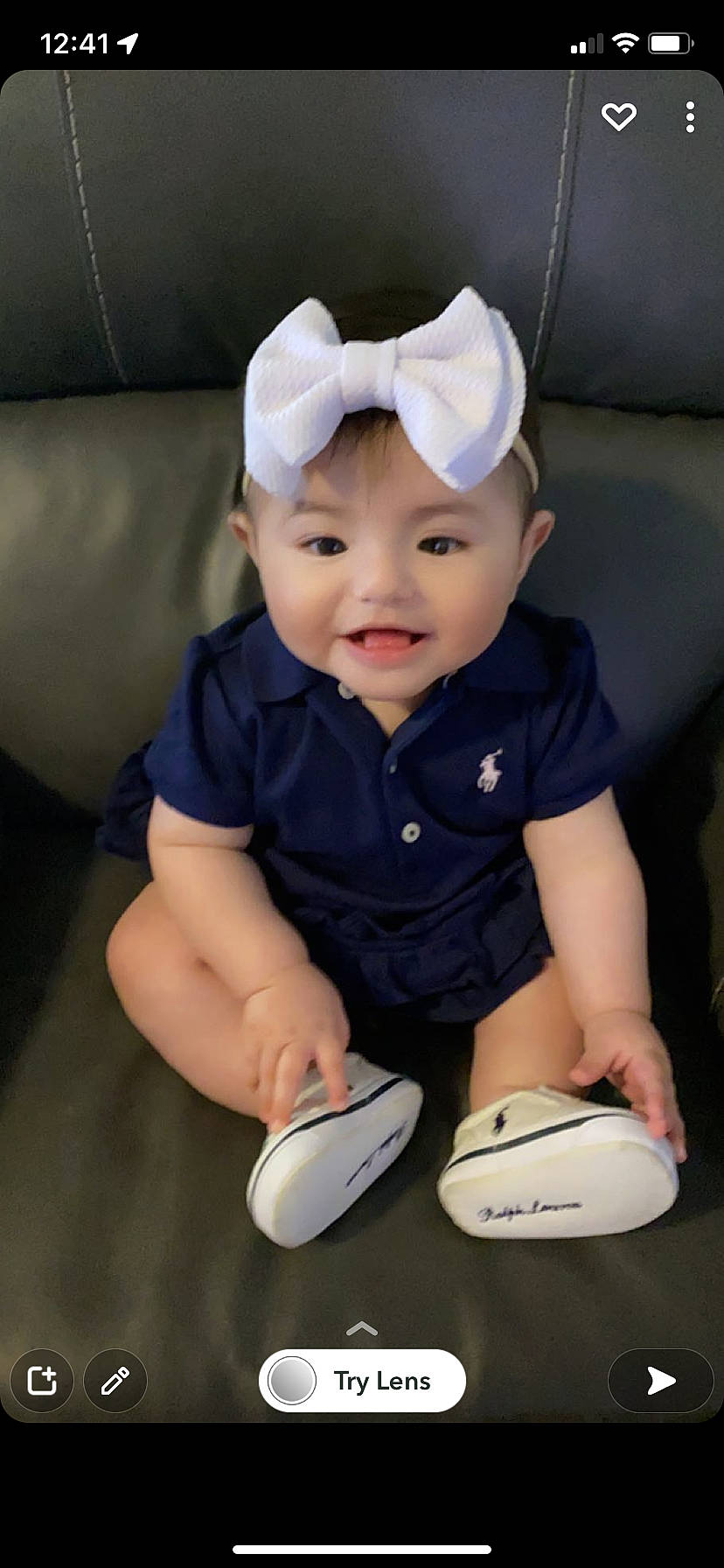 Alyssa is registered to the contest to win money with this photo: baby, baby_toddler_clothing, cheek, child, electric_blue, eye, fashion_accessory, flash_photography, fun, goggles, happy, hat, headgear, headwear, joy, knee, person, personal_protective_equipment, sitting, sleeve