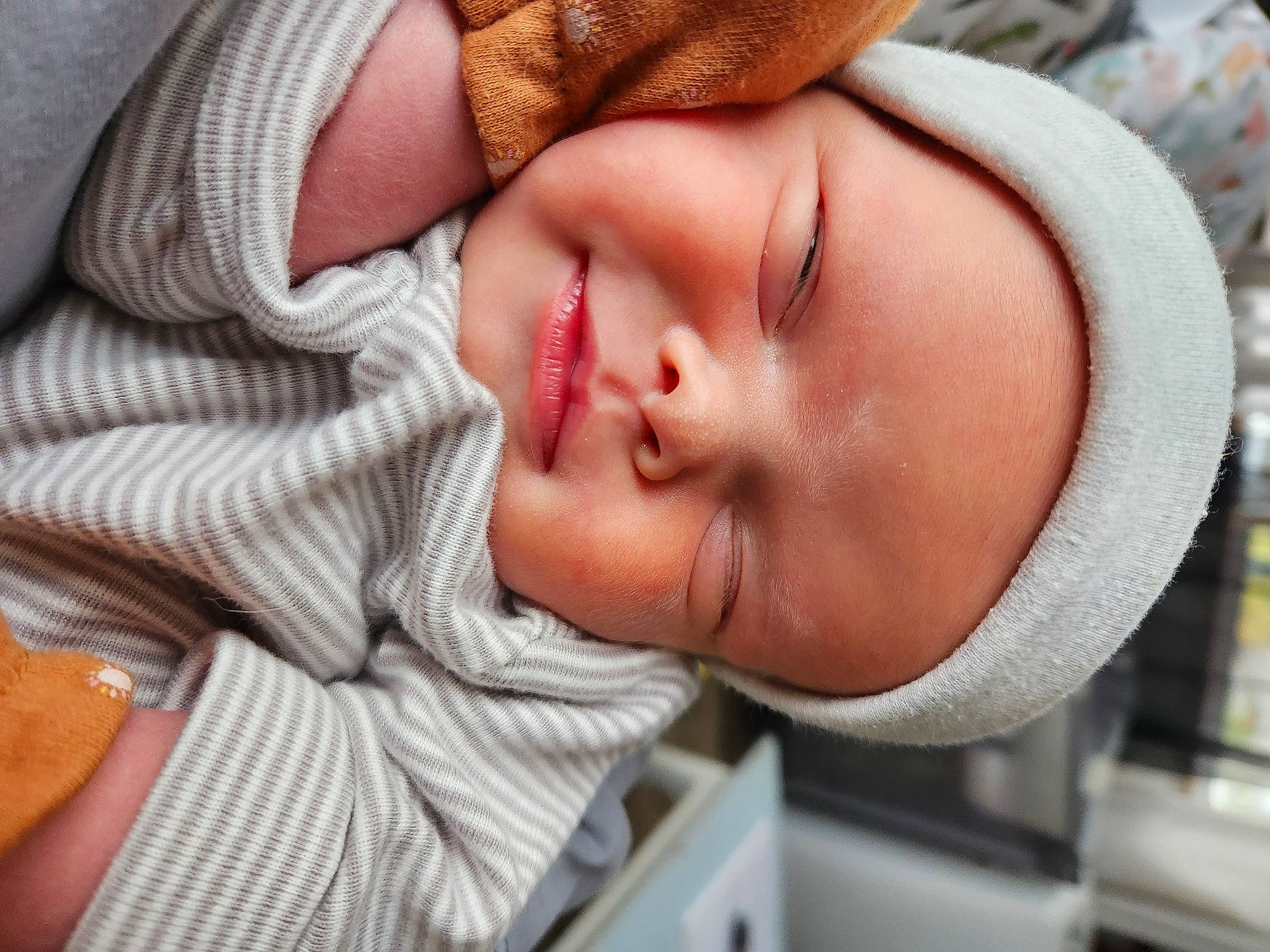 Rosalie is registered to the contest to win money with this photo: baby, baby_toddler_clothing, cap, cheek, child, comfort, eye, eyebrow, eyelash, eyewear, forehead, happy, hat, headwear, knit_cap, lip, mouth, nose, person, portrait_photography