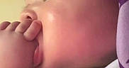 Jose Luis joined the competition — help win amazing prizes! baby, closeup, face, foot, hand, infant, skin, child, toes, sucking, cute, soft, eyelashes, colorful_clothing, portrait, expression, indoors, cheek, mouth, curious