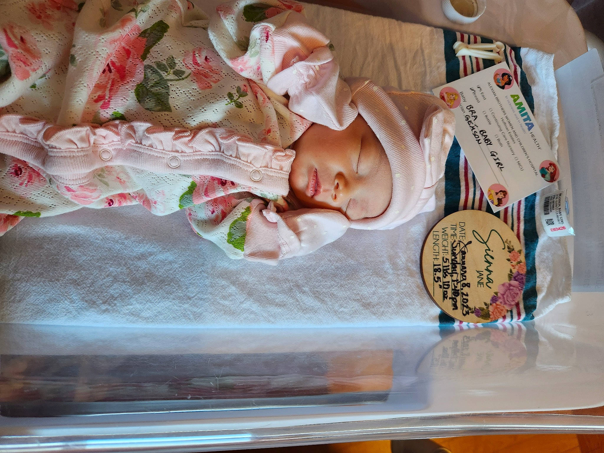 Sienna is registered to the contest to win money with this photo: art, baby, baby_products, baby_safety, baby_toddler_clothing, child, comfort, comfort_food, linens, person, room, rose, toddler