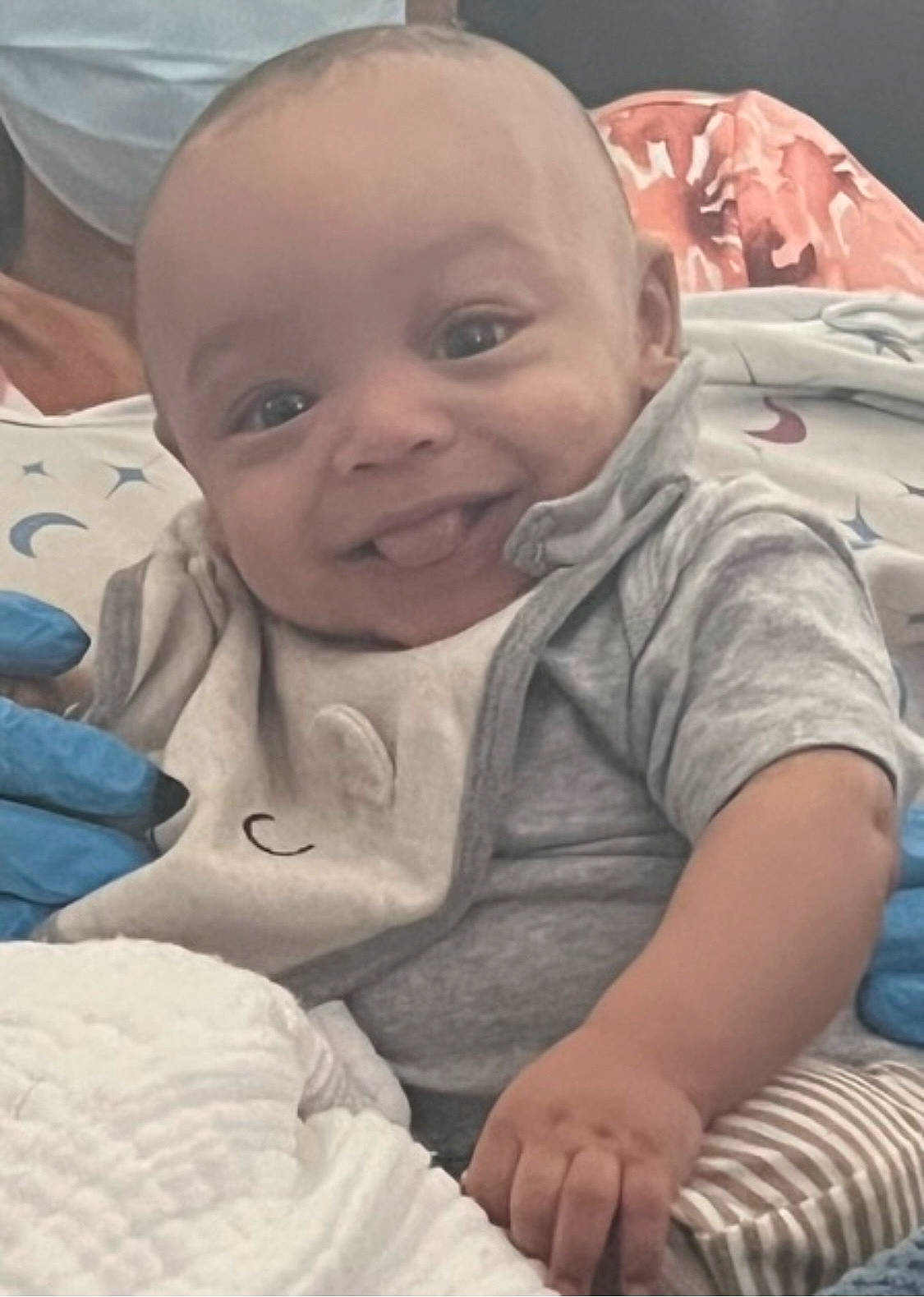 Donovan joined the competition — help win amazing prizes! baby, baby_toddler_clothing, cheek, child, chin, comfort, eyebrow, facial_expression, finger, happy, iris, joy, mammal, mouth, nose, person, skin, sleeve, smile, textile