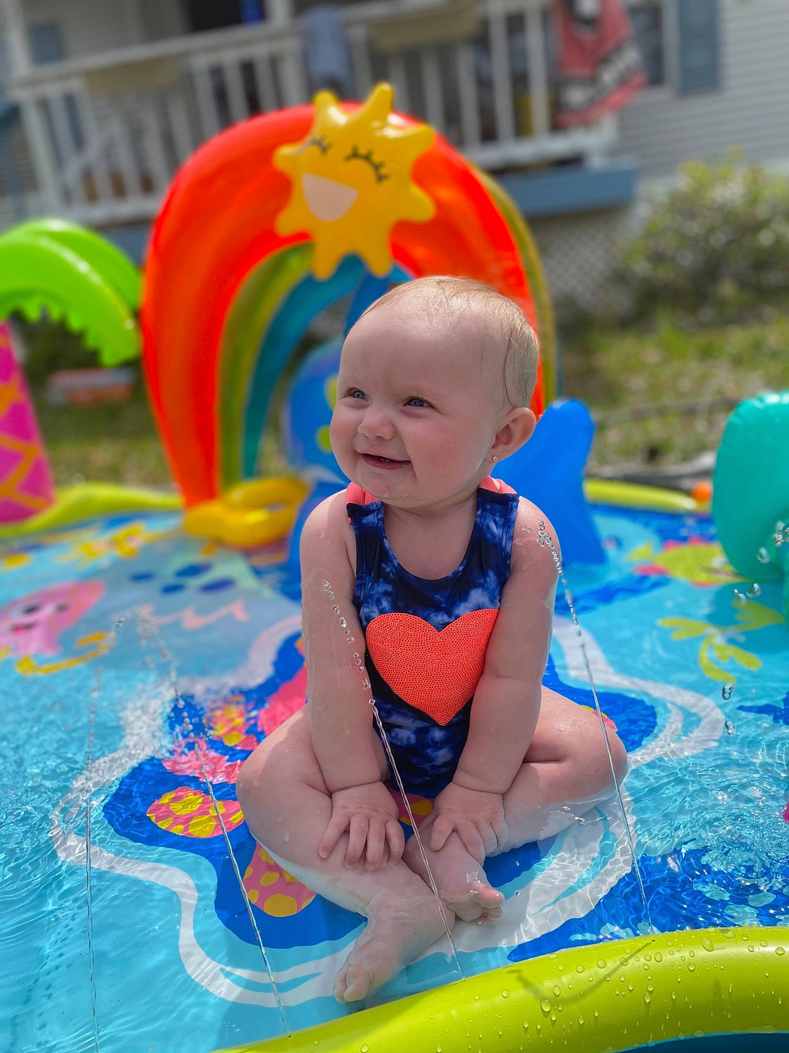 Kaisley joined the competition — help win amazing prizes! aqua, azure, baby, baby_toddler_clothing, blue, child, electric_blue, event, fun, happy, inflatable, joy, leisure, person, play, product, recreation, sitting, smile, toddler