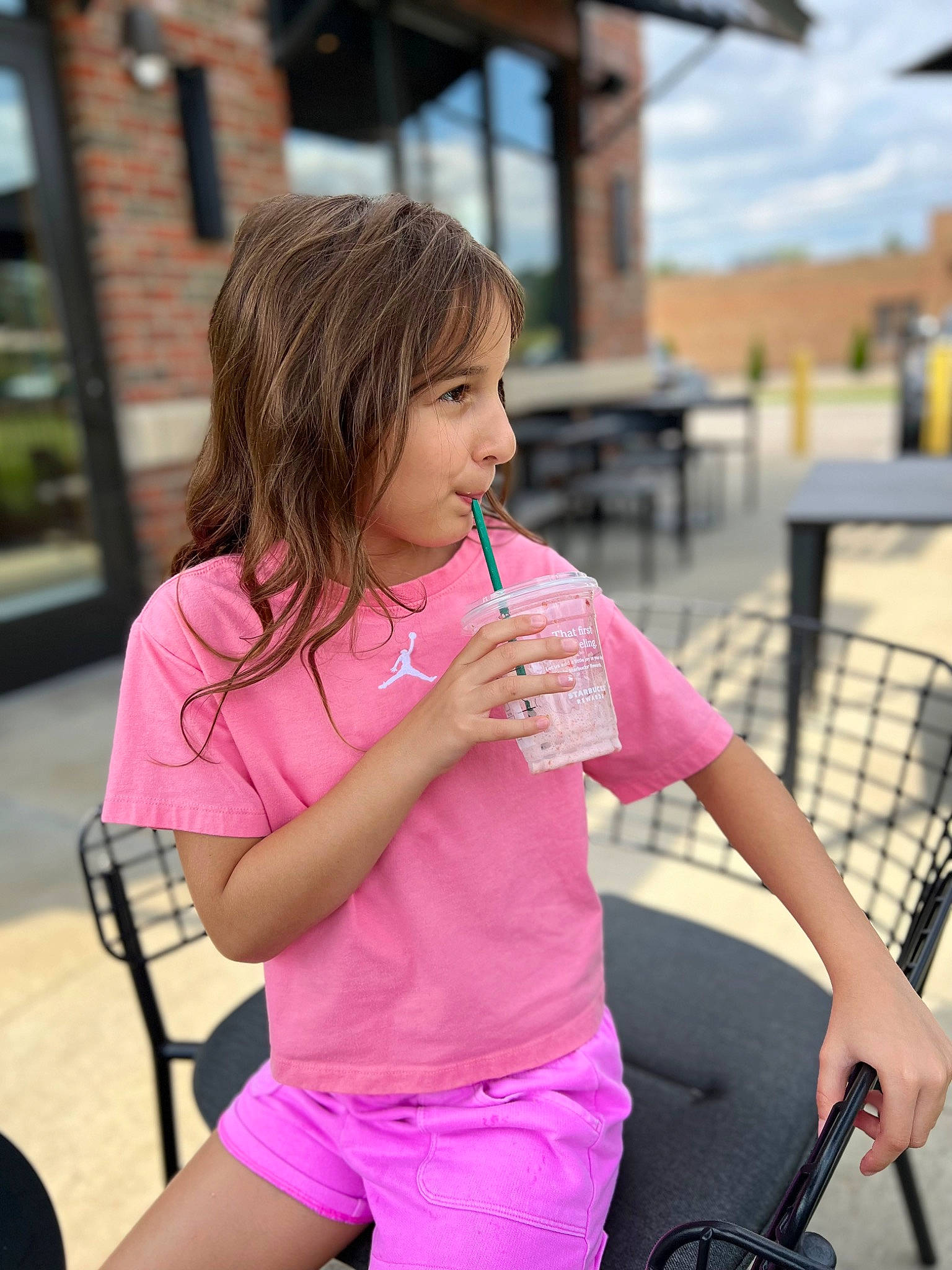 Jasmine is registered to the contest to win money with this photo: audio_equipment, beauty, chair, child, happy, human_leg, jewellery, leg, leisure, lip, magenta, musician, person, pink, recreation, shorts, sitting, summer, thigh, toddler
