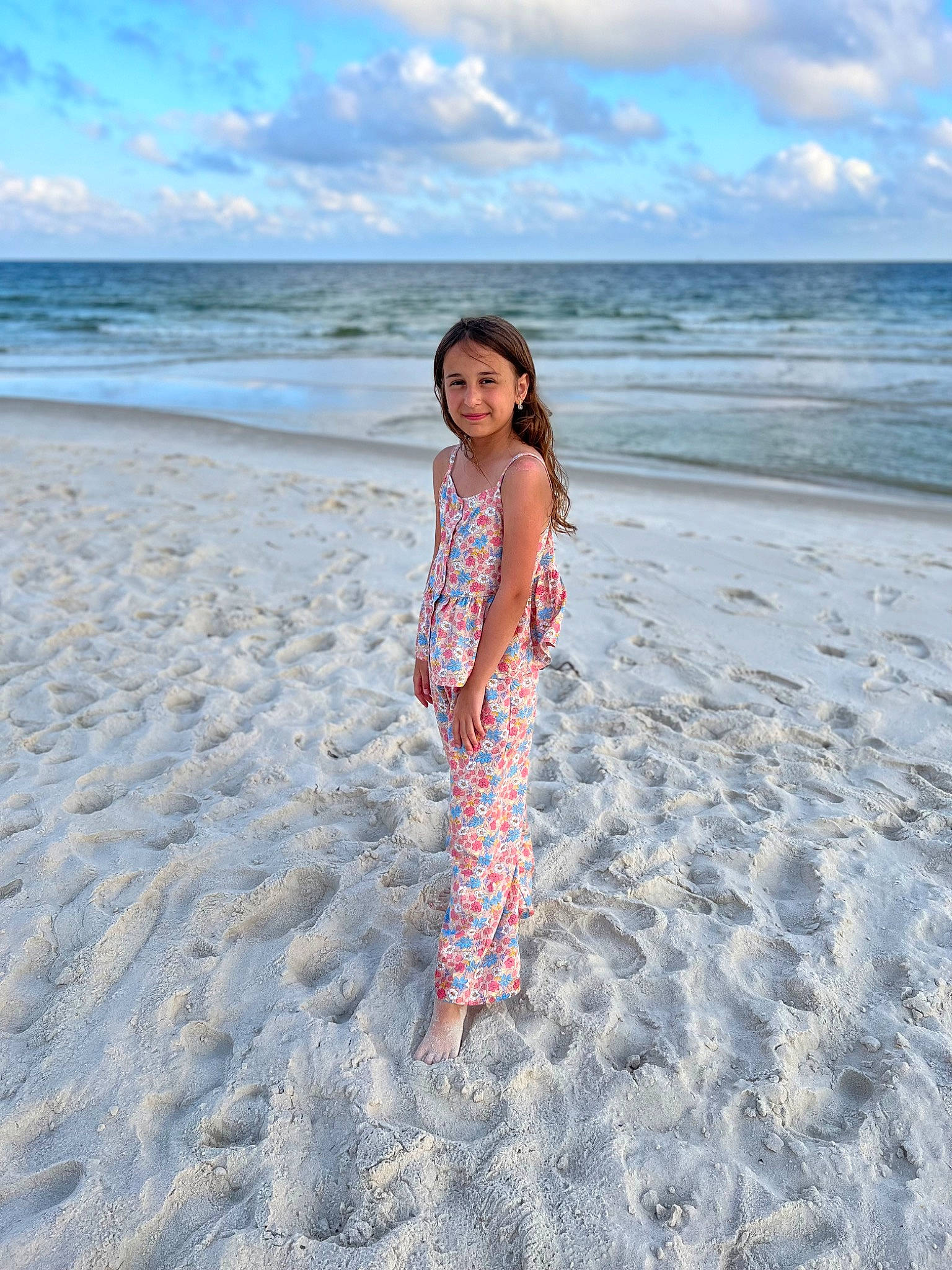 Jasmine joined the competition — help win amazing prizes! beach, cloud, coastal_and_oceanic_landforms, dress, electric_blue, flash_photography, fun, happy, horizon, joy, landscape, leisure, ocean, people_in_nature, person, sand, shore, sky, smile, toddler