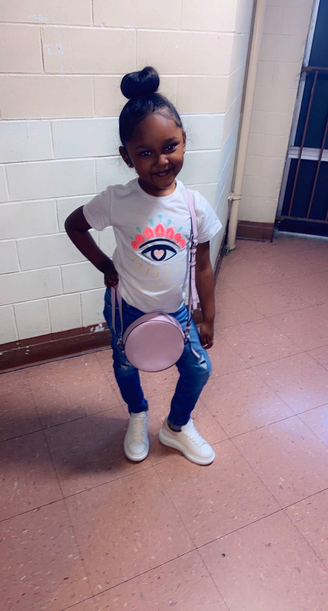 Samiya joined the competition — help win amazing prizes! arm, child, joint, joy, knee, leg, person, shoe, shoulder, standing, thigh, toddler