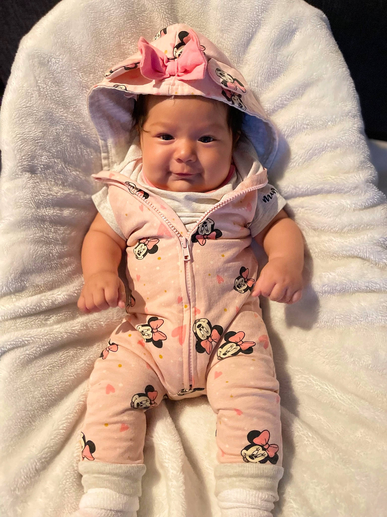 Sophia is registered to the contest to win money with this photo: baby, baby_toddler_clothing, baseball_cap, cap, cheek, child, comfort, cool, costume_hat, eye, fun, happy, headwear, pattern, person, pink, skin, sleeve, smile, sun_hat