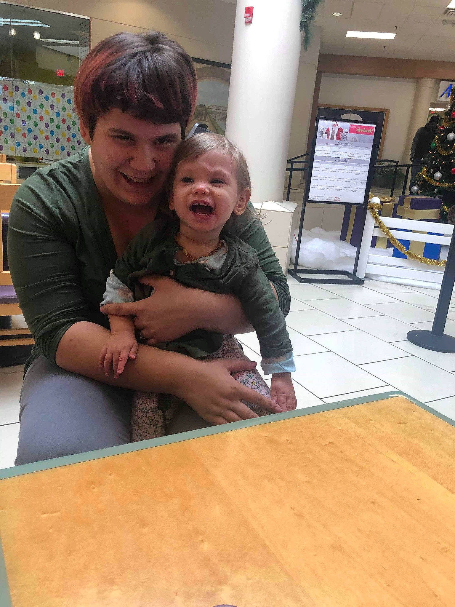 Samantha joined the competition — help win amazing prizes! child, floor, flooring, fun, hardwood, joy, person, recreation, table, wood