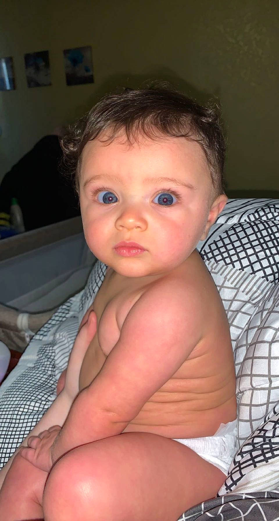 Aubreyel is registered to the contest to win money with this photo: baby, cheek, chest, comfort, ear, eyelash, finger, human_body, iris, joint, leg, lip, mouth, neck, nose, person, shoulder, skin, stomach, toddler
