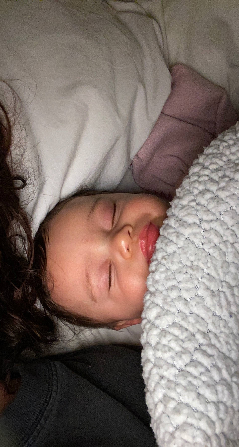 Aubreyel joined the competition — help win amazing prizes! baby, baby_sleeping, bedding, bedtime, carmine, cheek, child, close_up, comfort, eye, eyelash, flash_photography, fur, head, linens, lip, nose, person, room, textile
