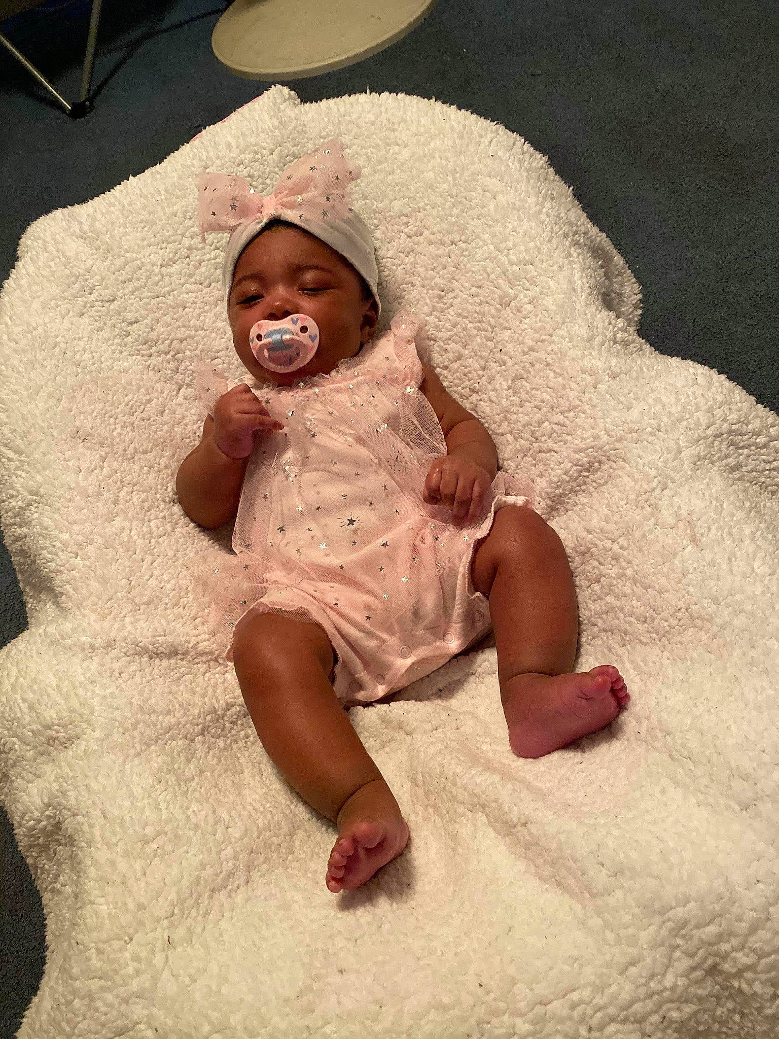 Aiyana joined the competition — help win amazing prizes! baby, baby_sleeping, birth, child, comfort, facial_expression, head, headwear, linens, person, skin, smile, textile, toddler, white