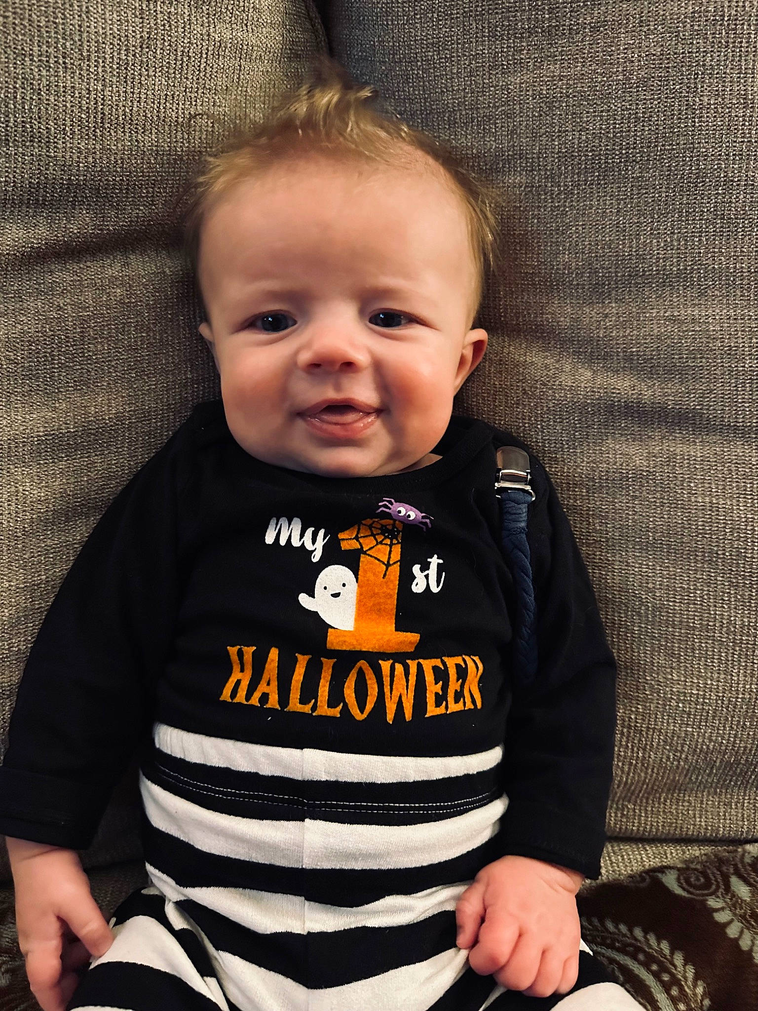 Oliver joined the competition — help win amazing prizes! arm, baby, baby_toddler_clothing, cheek, child, chin, comfort, eye, eyebrow, face, happy, iris, mammal, nose, outerwear, person, skin, sleeve, smile, t_shirt