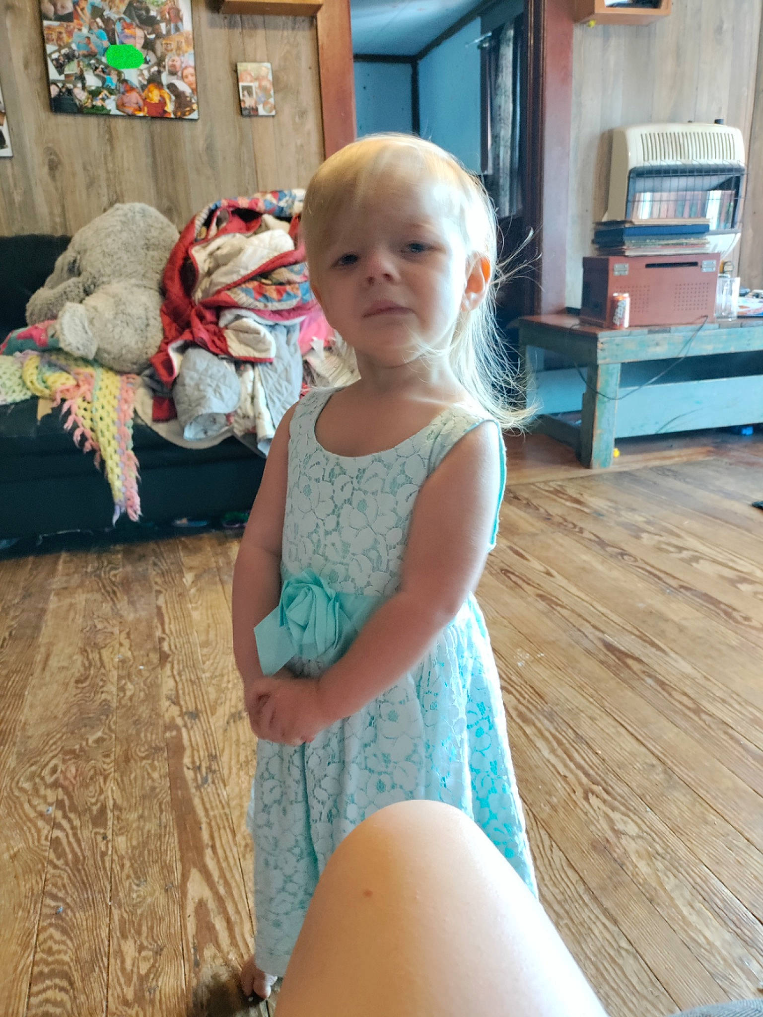 Myra joined the competition — help win amazing prizes! baby, baby_toddler_clothing, child, dress, floor, flooring, fun, human_leg, leisure, living_room, pattern, person, play, room, sitting, skin, thigh, toddler, toy, waist