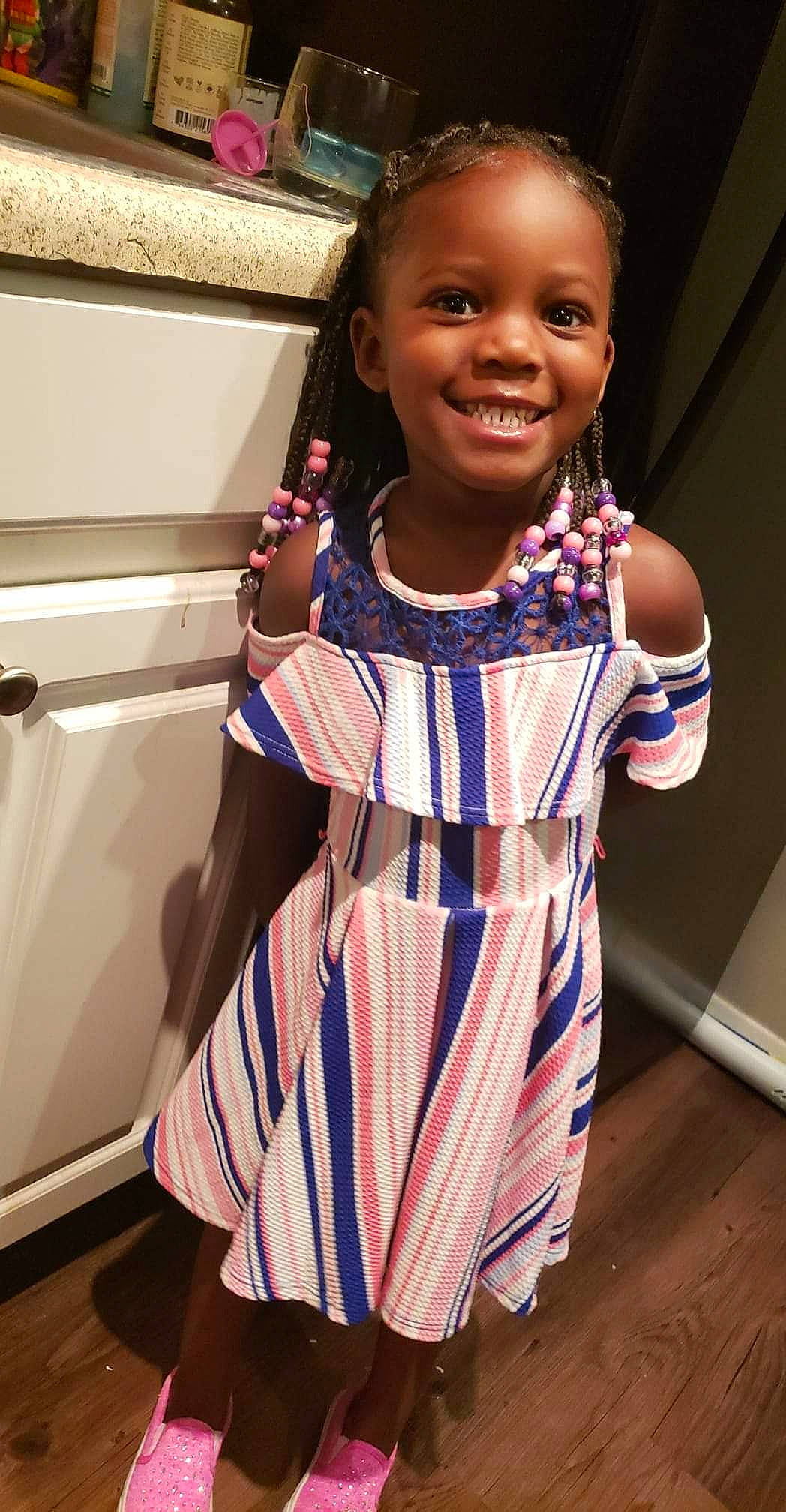 Ja'Miyah joined the competition — help win amazing prizes! child, child_model, dress, face, fashion_design, head, joy, neck, people, person, room, shoulder, smile, toddler, vacation