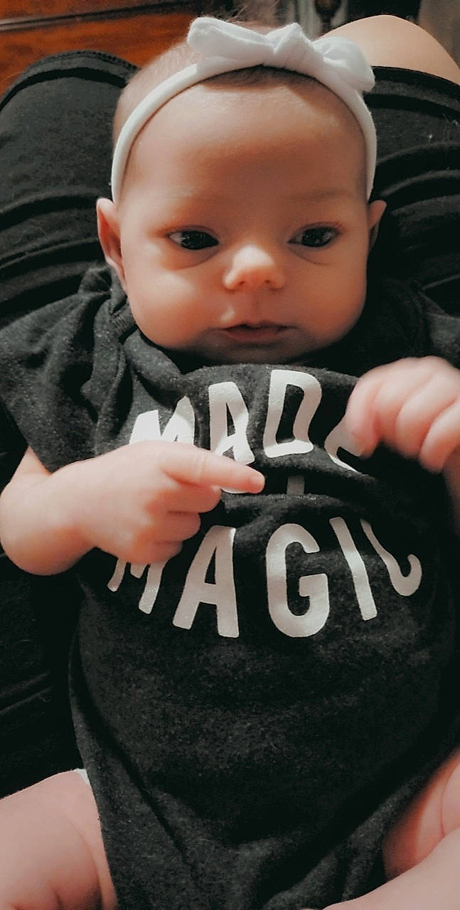 Rin joined the competition — help win amazing prizes! arm, baby, baby_toddler_clothing, cheek, child, eye, finger, font, gesture, hand, happy, head, nail, nose, outerwear, person, personal_protective_equipment, sleeve, t_shirt, thumb