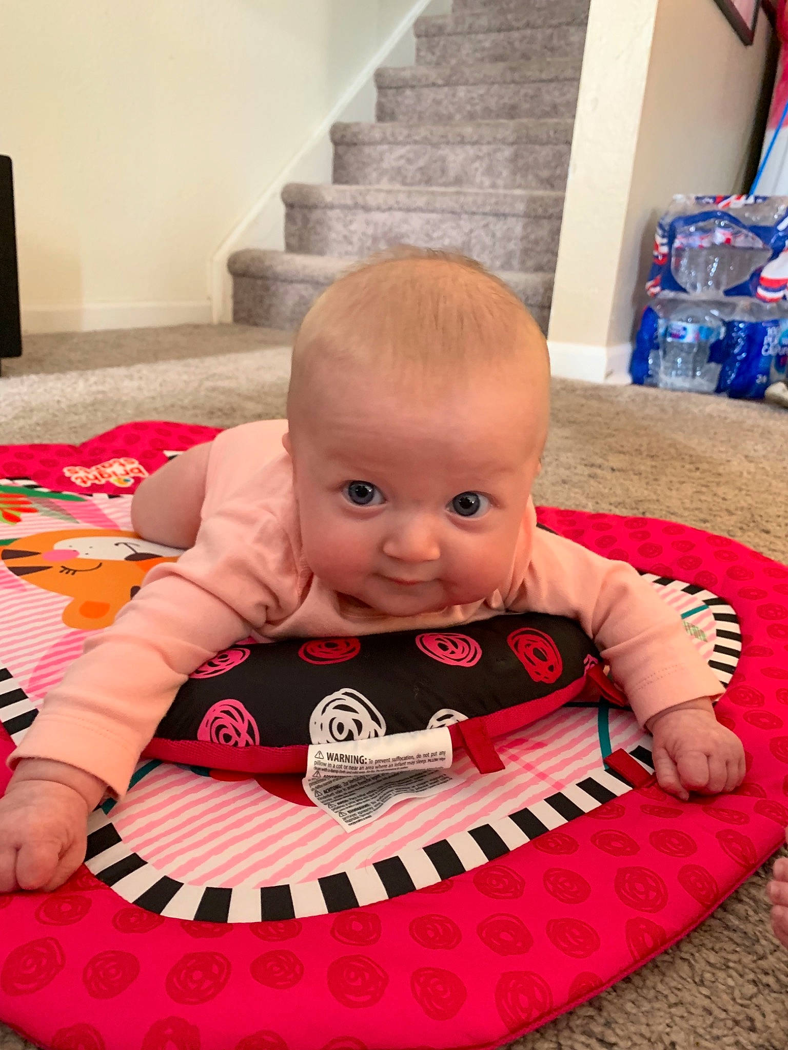 Annabel is registered to the contest to win money with this photo: baby, baby_products, baby_toddler_clothing, child, person, play, product, toddler, tummy_time