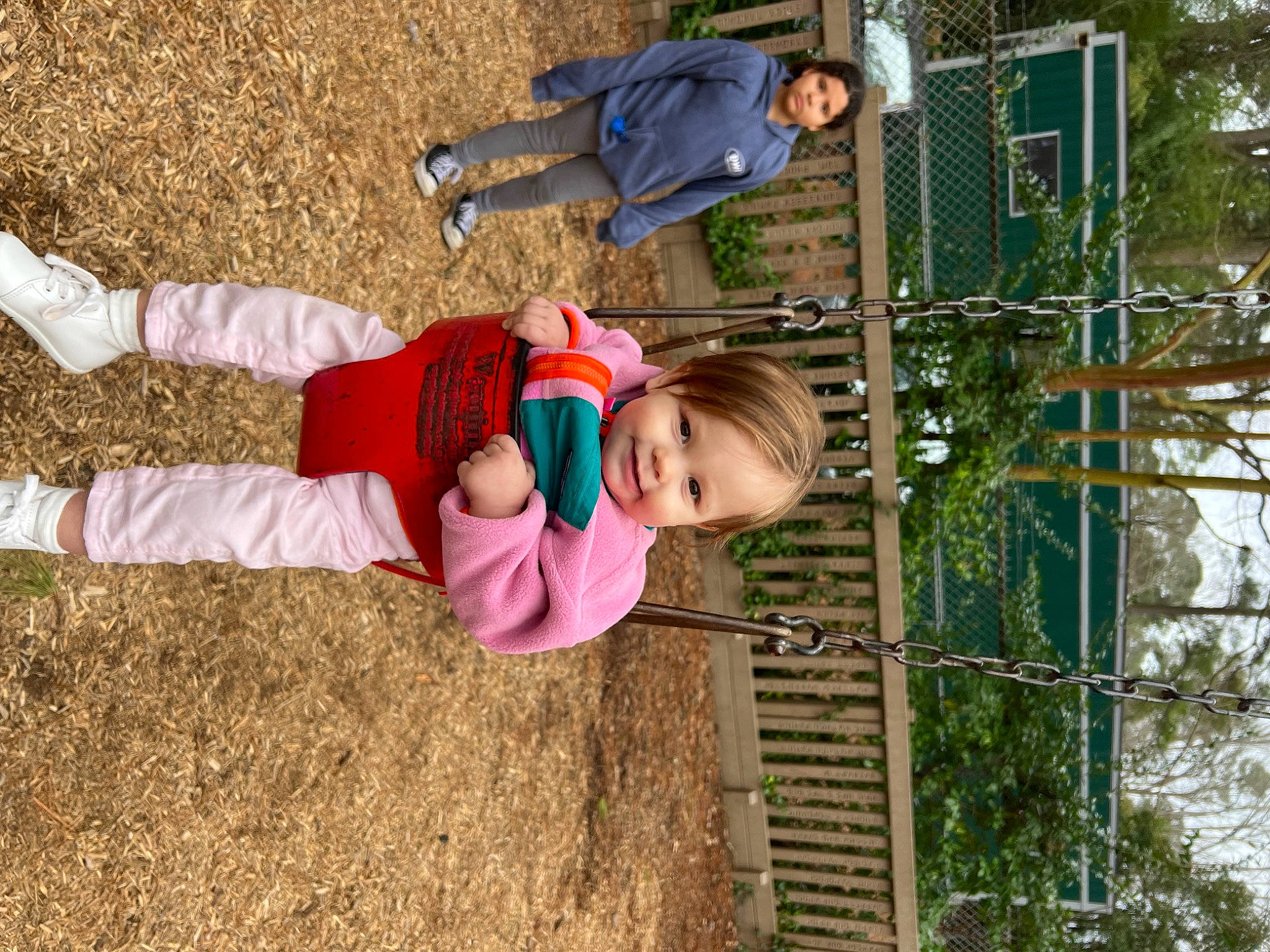 Laney is registered to the contest to win money with this photo: baby, baby_toddler_clothing, child, eye, fun, grass, happy, joy, leisure, people_in_nature, person, plant, play, recreation, smile, sock, soil, toddler, tree, walking_shoe