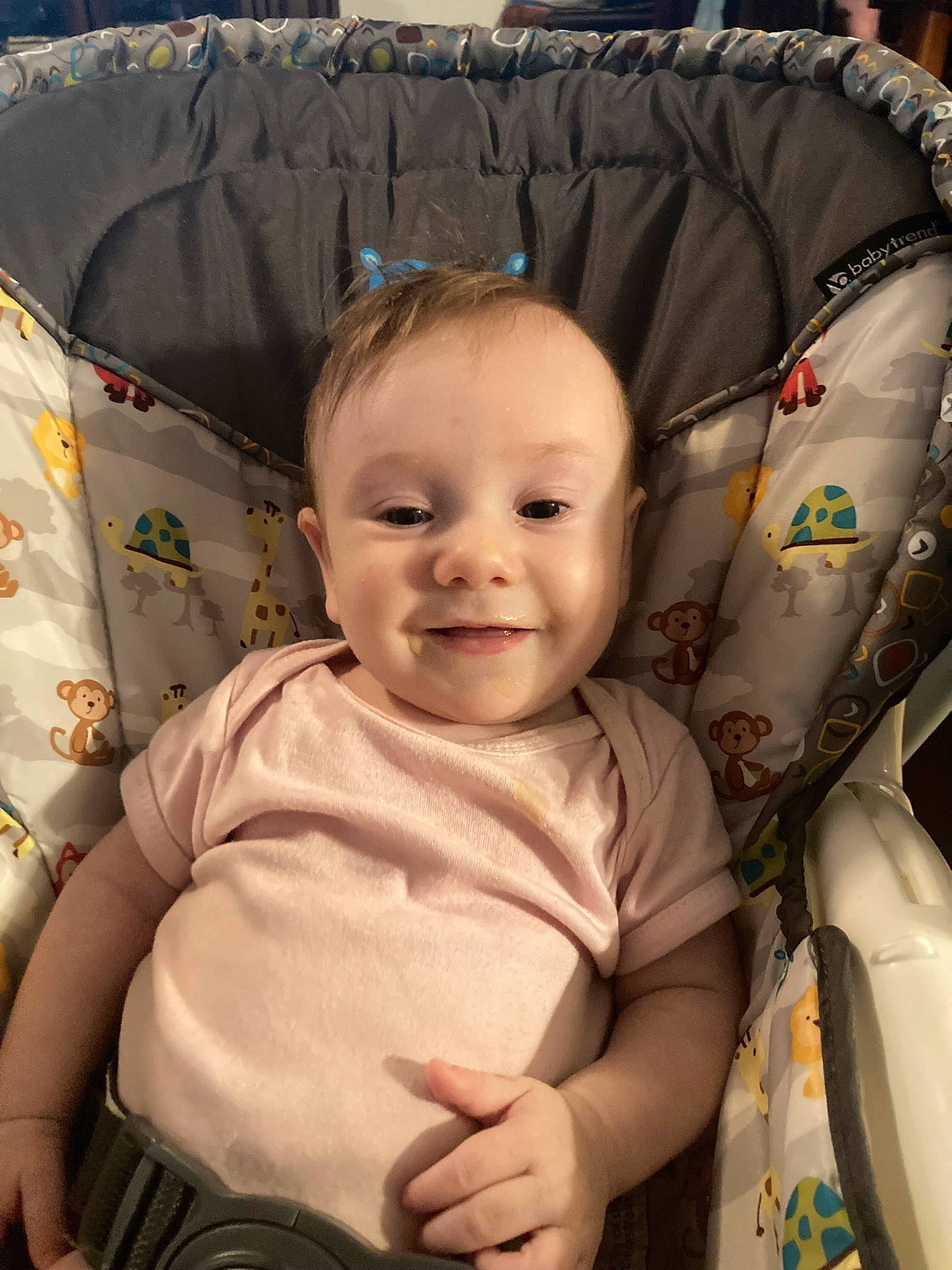 Katalina joined the competition — help win amazing prizes! baby, baby_carriage, baby_products, baby_toddler_clothing, beauty, cheek, child, chin, comfort, fashion_accessory, fun, happy, iris, person, product, sitting, skin, smile, textile, toddler