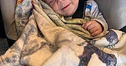 Josiah is registered to the contest to win money with this photo: baby, infant, sleeping, car_seat, blanket, cozy, child, smile, cute, comfort, rest, clothing, indoor, seatbelt, head_support, soft_texture, peaceful, toddler, wrapped, nap