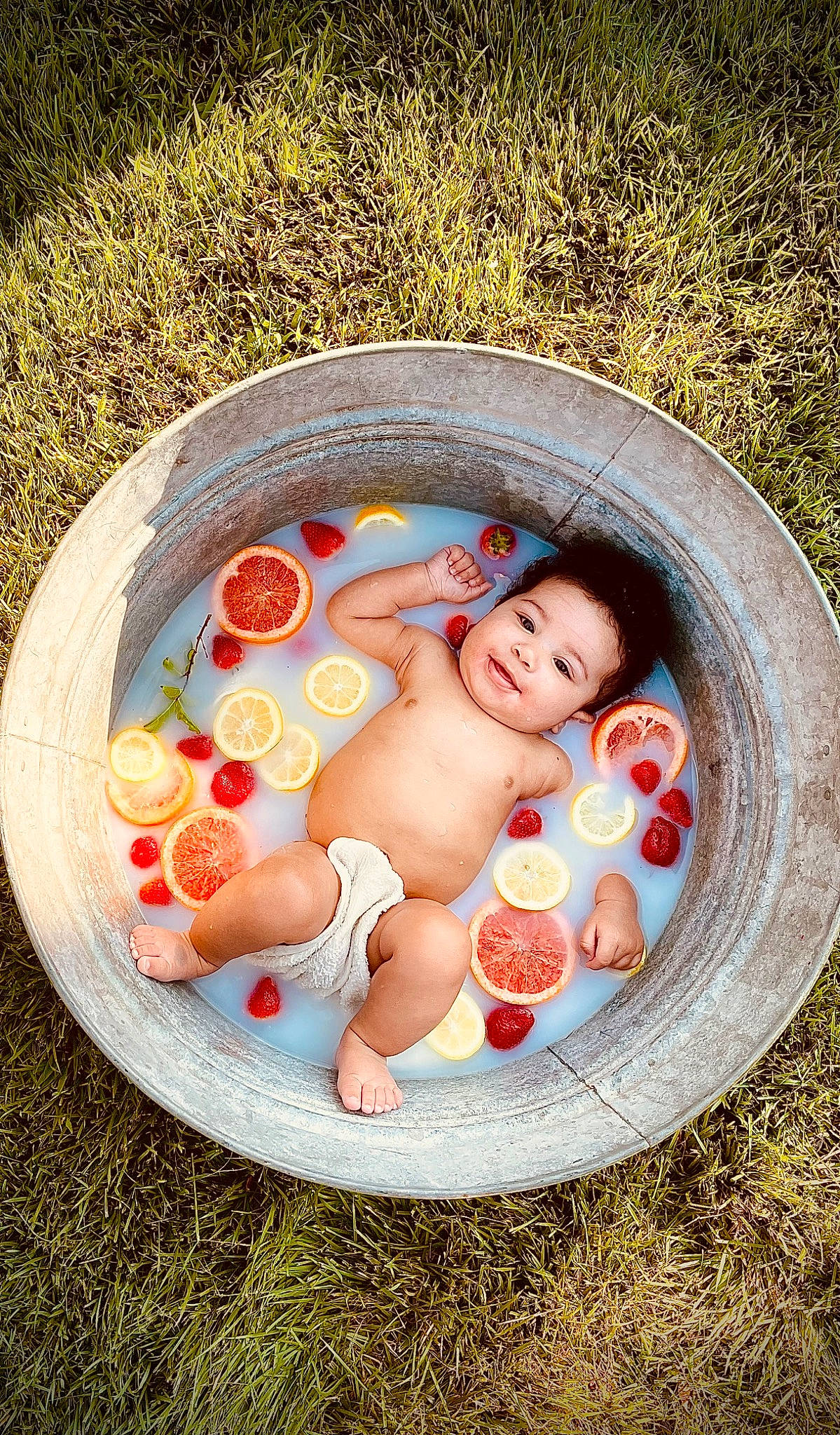 Corbyn joined the competition — help win amazing prizes! baby, baby_products, bathing, child, circle, face, facial_expression, foot, fun, grass, happy, head, leisure, people_in_nature, person, plant, play, portrait_photography, recreation, sitting