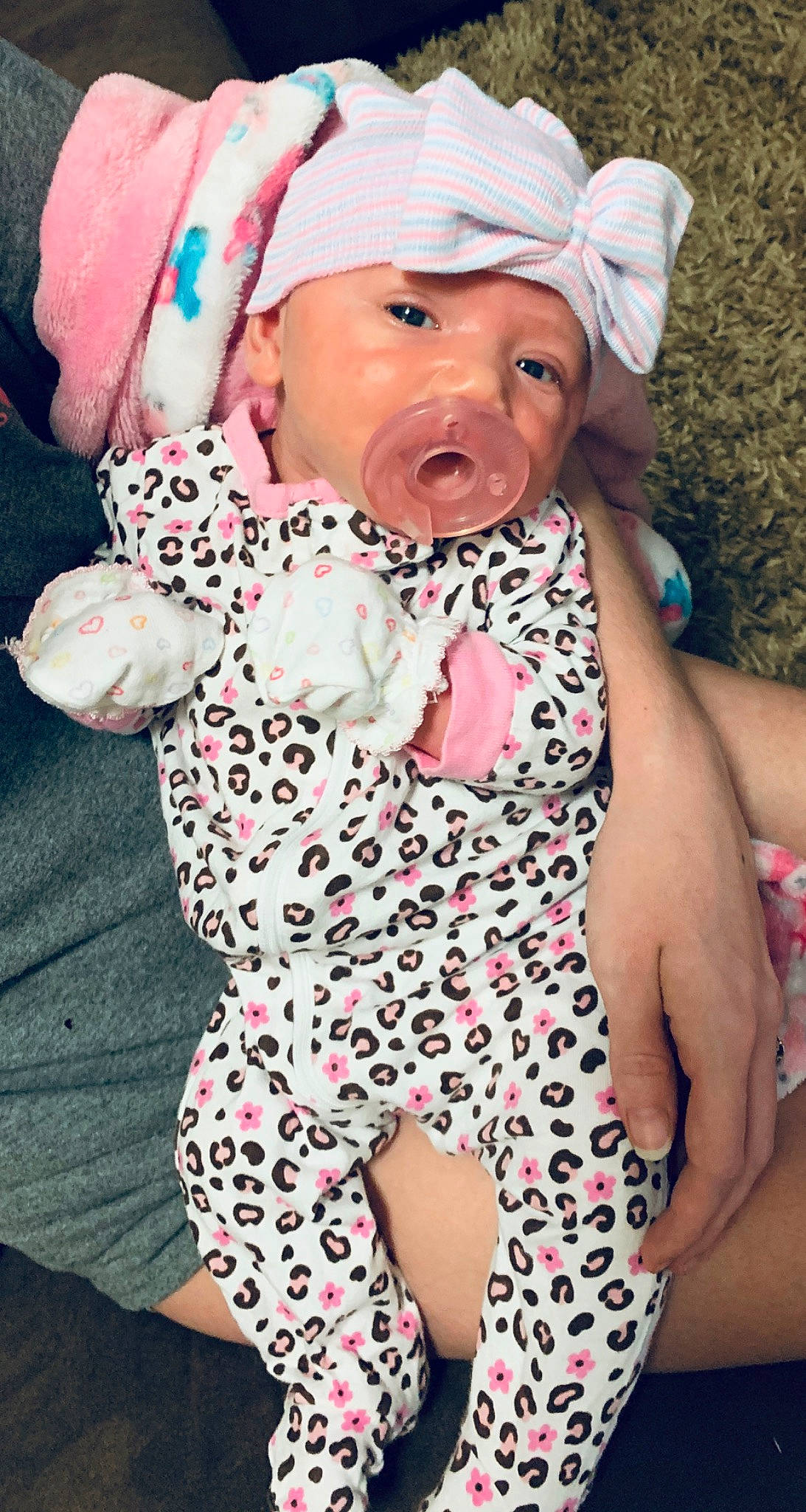 Raelynn joined the competition — help win amazing prizes! baby, baby_products, baby_toddler_clothing, cheek, child, headgear, headwear, pattern, person, pink, product, toddler