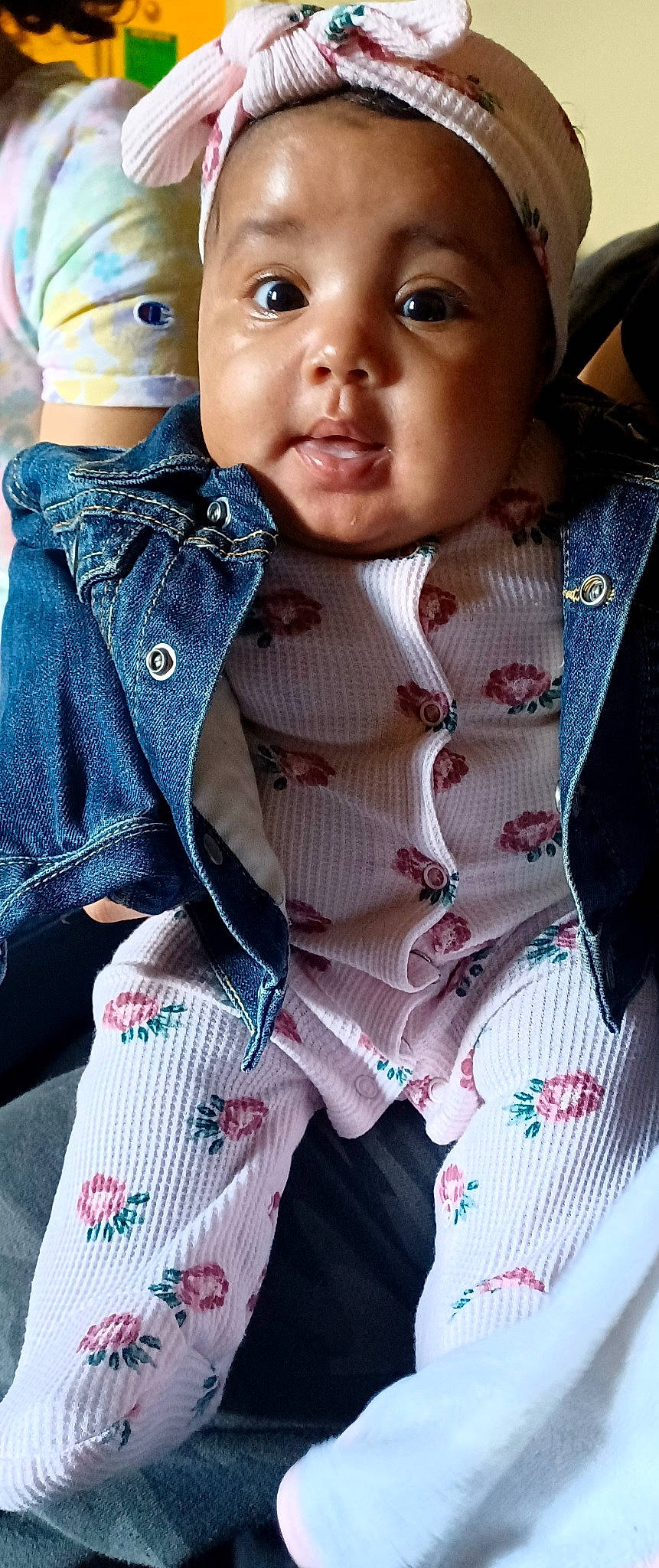 Treasure is registered to the contest to win money with this photo: baby, baby_toddler_clothing, cool, doll, eye, facial_expression, fashion, gesture, hat, headwear, lip, neck, organ, outerwear, person, plaid, skin, sleeve, t_shirt, textile