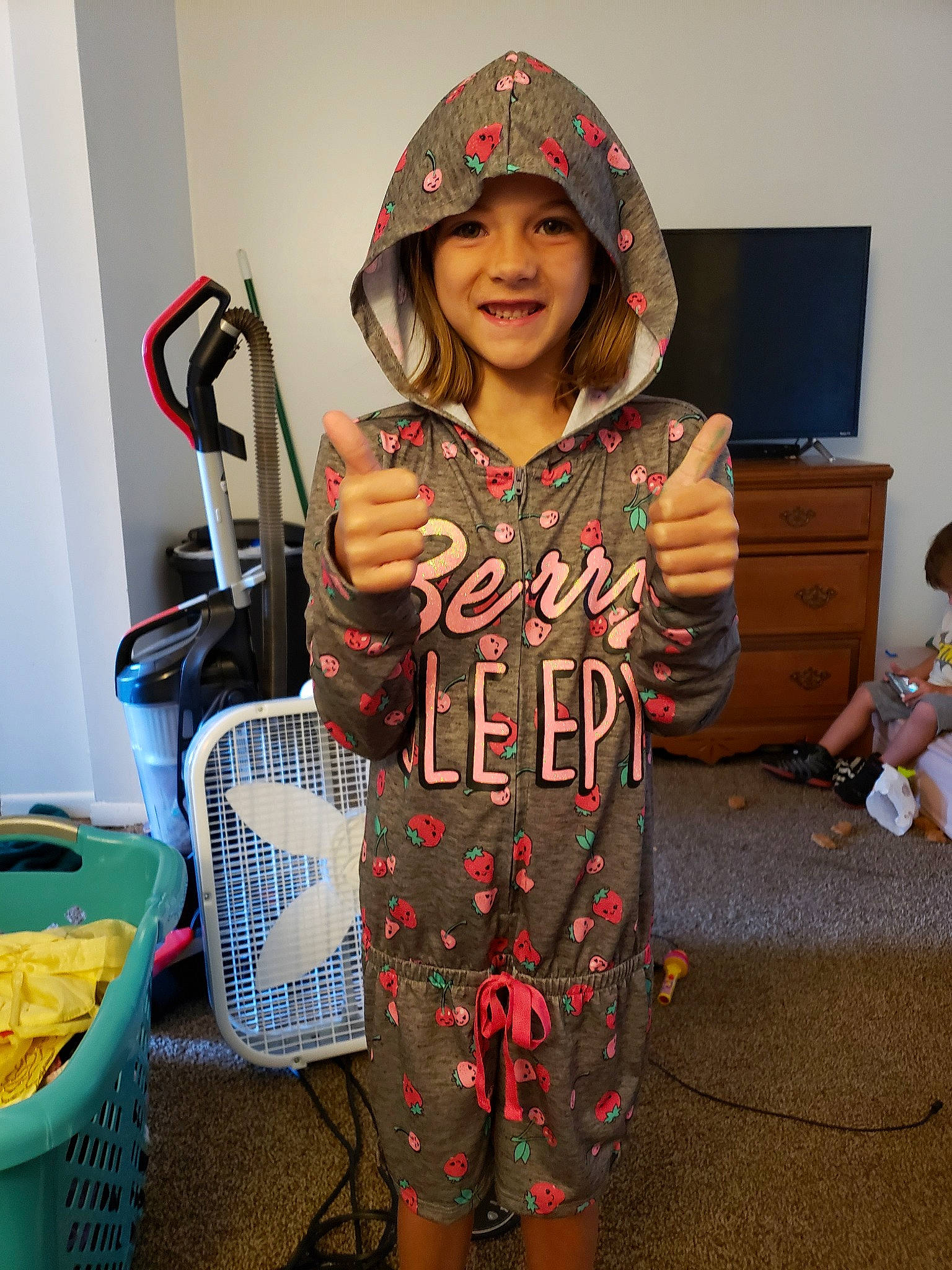 Lillian joined the competition — help win amazing prizes! child, costume, headwear, joy, outerwear, person, toddler