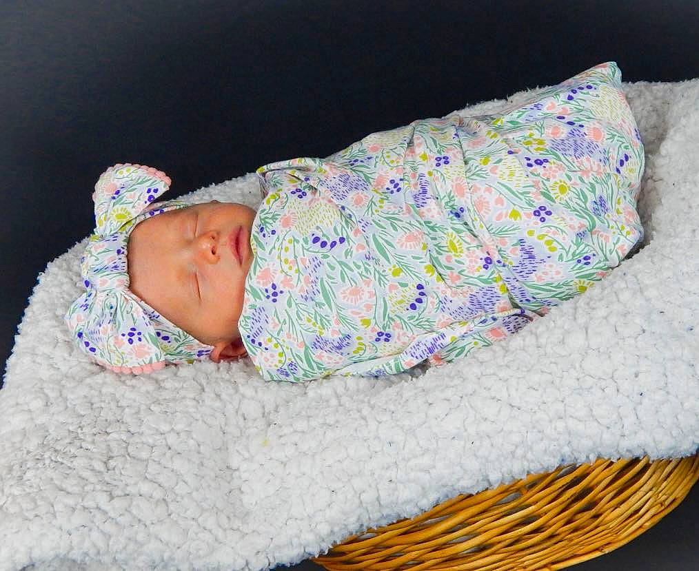 Shelby joined the competition — help win amazing prizes! baby, baby_toddler_clothing, basket, bonnet, child, comfort, fashion_accessory, hat, knit_cap, linens, magenta, pattern, person, sleeve, thread, toddler, wool, woolen