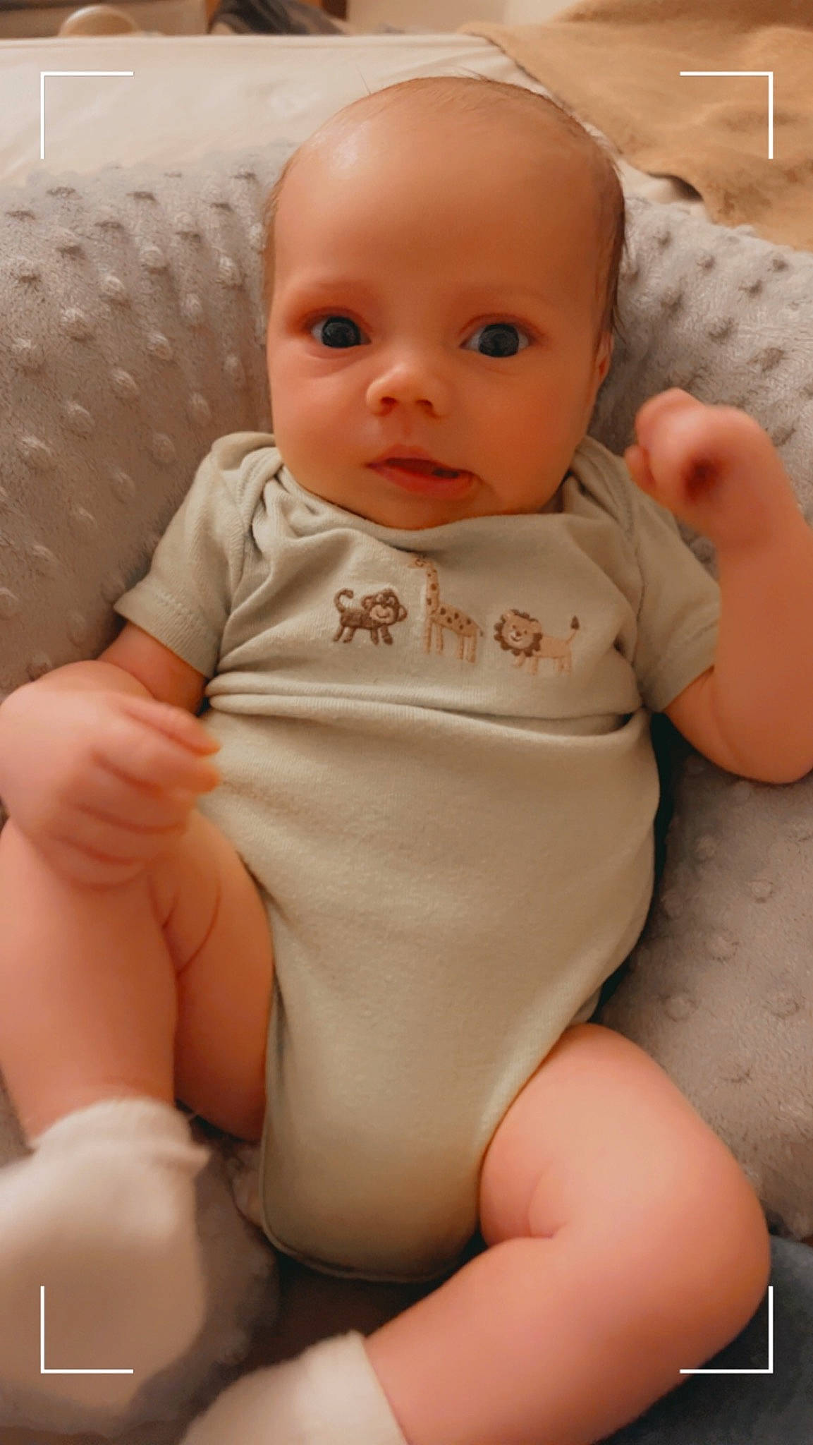 Zidas is registered to the contest to win money with this photo: baby, baby_toddler_clothing, cheek, chest, chin, comfort, eye, finger, human_body, iris, joint, lip, mouth, neck, person, pink, skin, sleeve, stomach, thigh