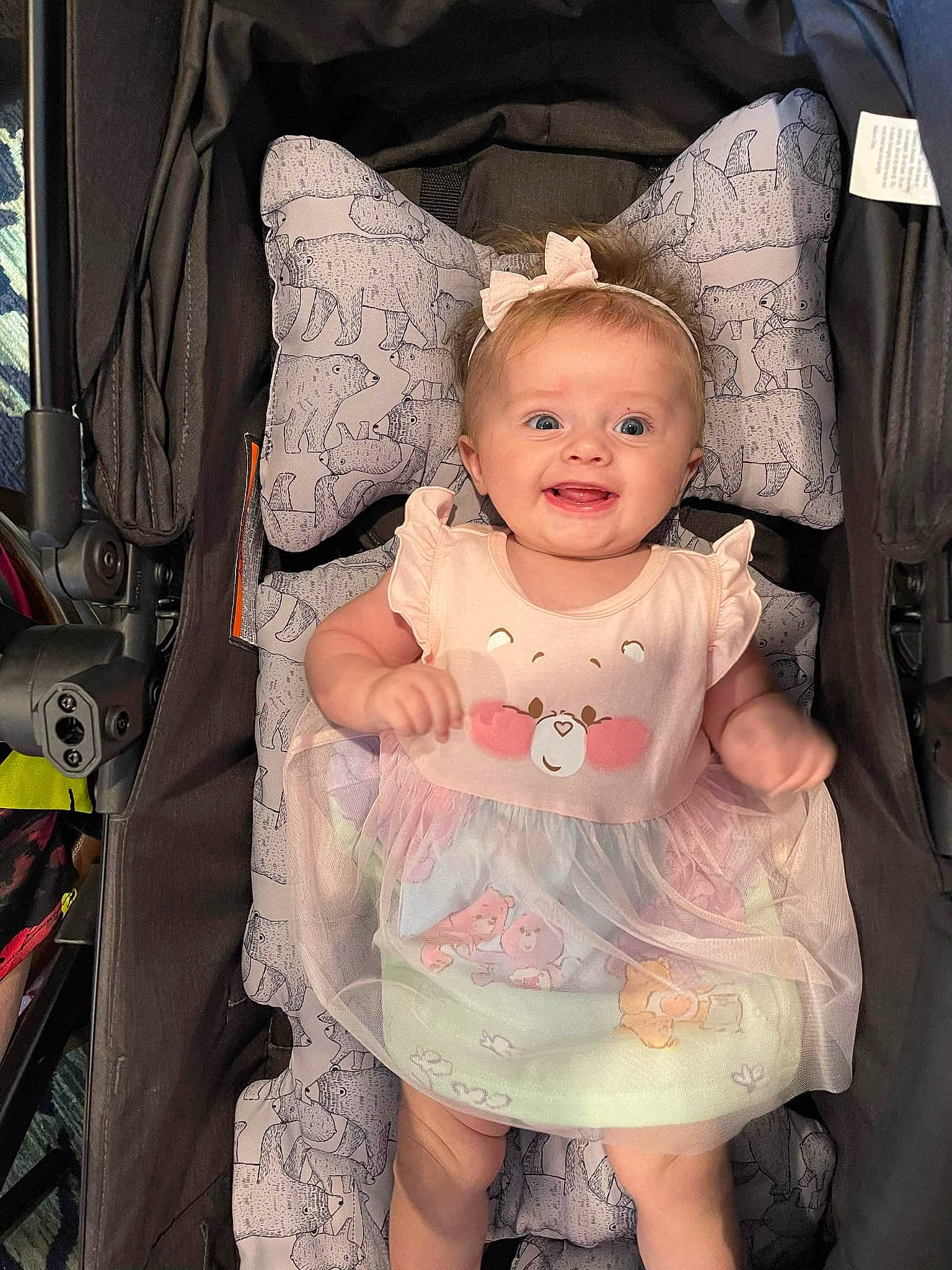 Lilly Rose joined the competition — help win amazing prizes! automotive_lighting, baby, baby_toddler_clothing, cheek, embellishment, face, facial_expression, flash_photography, fun, happy, head, iris, person, pink, product, skin, sleeve, smile, textile, toddler