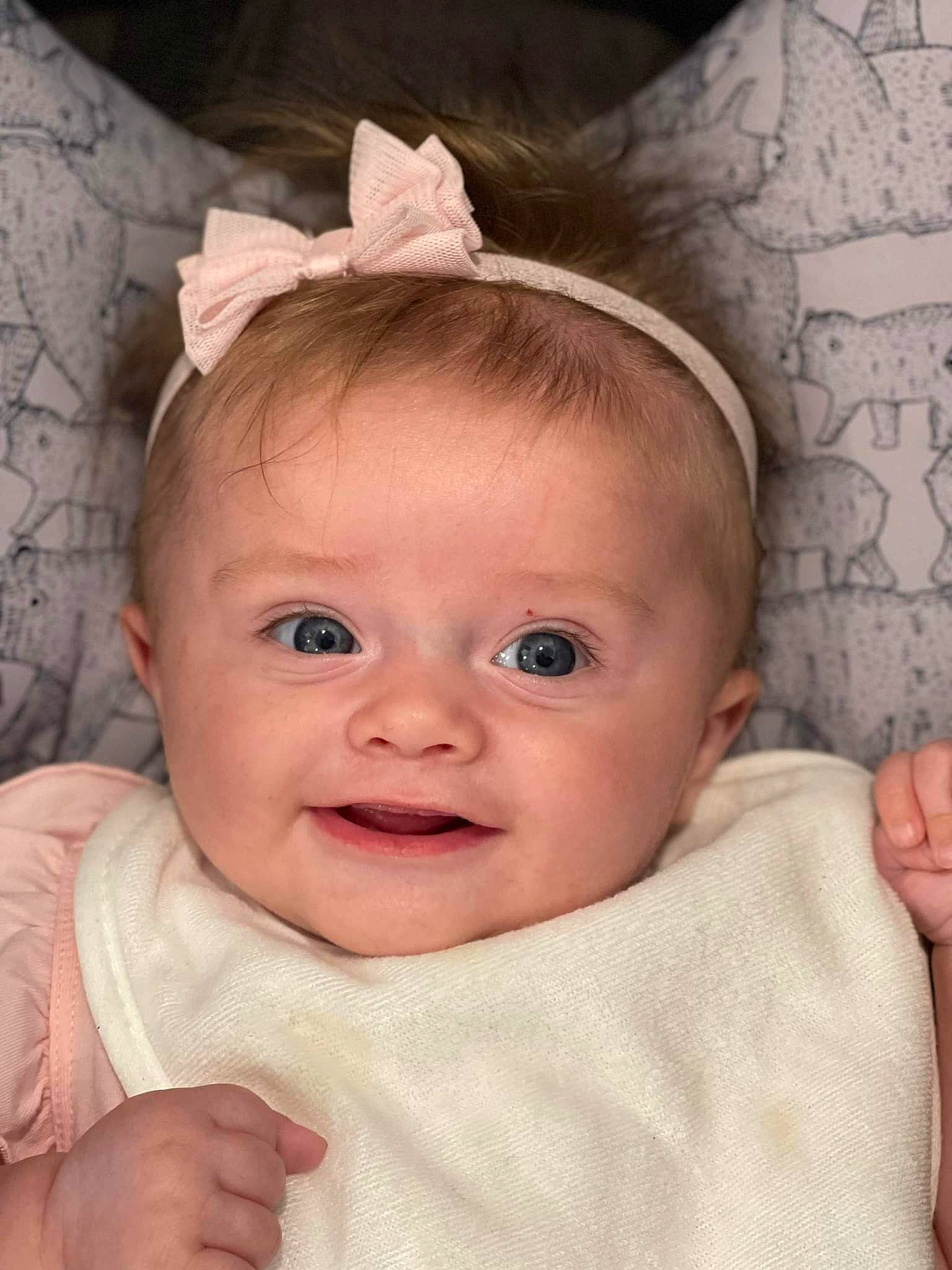 Lilly Rose joined the competition — help win amazing prizes! baby, baby_toddler_clothing, cheek, child, chin, comfort, eye, eyebrow, eyelash, happy, head, iris, joy, lip, nose, person, pink, skin, sleeve, smile