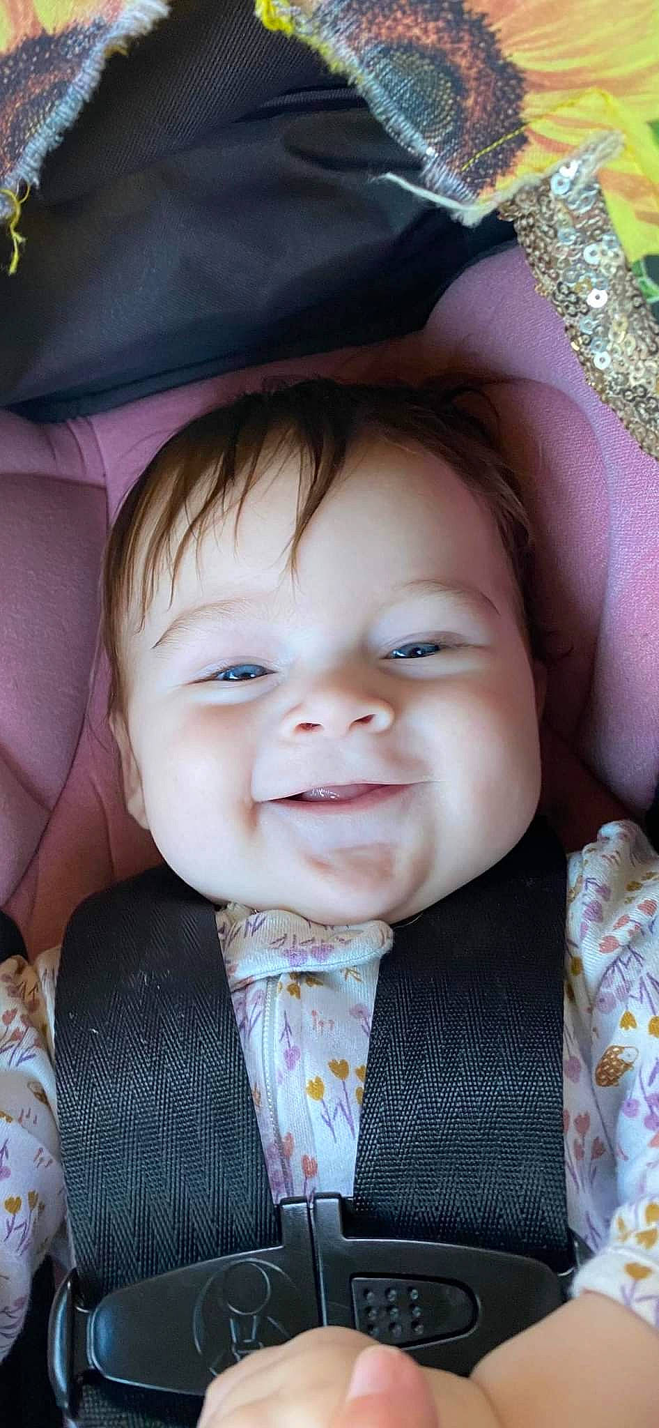 Emmalynn joined the competition — help win amazing prizes! baby, cheek, chin, eye, eyebrow, face, facial_expression, hairstyle, head, iris, lip, nose, organ, outerwear, person, photograph, product, skin, smile, textile