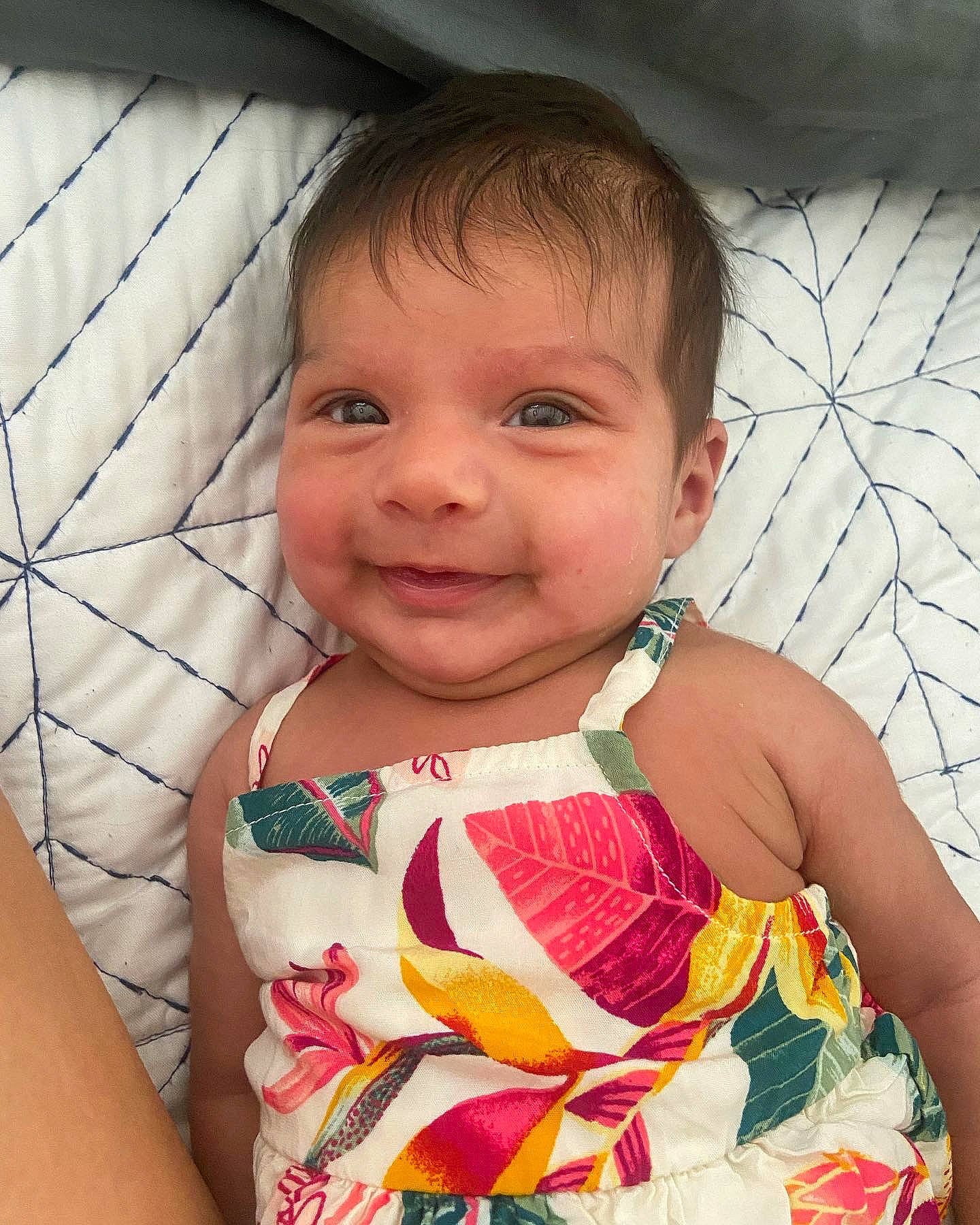 Lena is registered to the contest to win money with this photo: baby_toddler_clothing, cheek, chin, eye, eyebrow, eyelash, facial_expression, hairstyle, happy, head, iris, joy, lip, mouth, neck, nose, organ, person, skin, sleeve