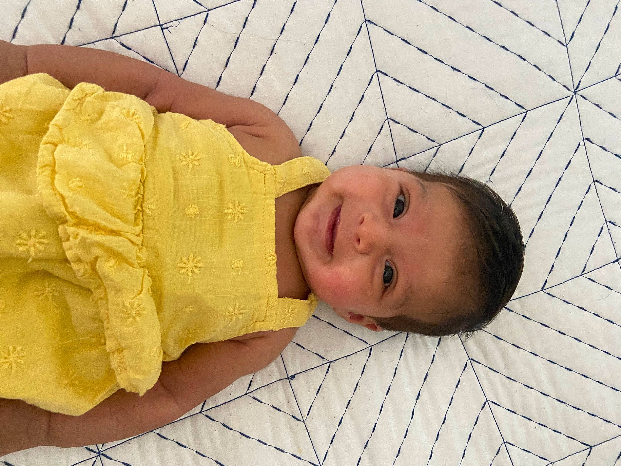 Lena joined the competition — help win amazing prizes! baby, baby_products, baby_safety, baby_toddler_clothing, cheek, child, comfort, eye, head, headgear, human_body, mammal, nose, pattern, person, product, skin, smile, toddler, vertebrate